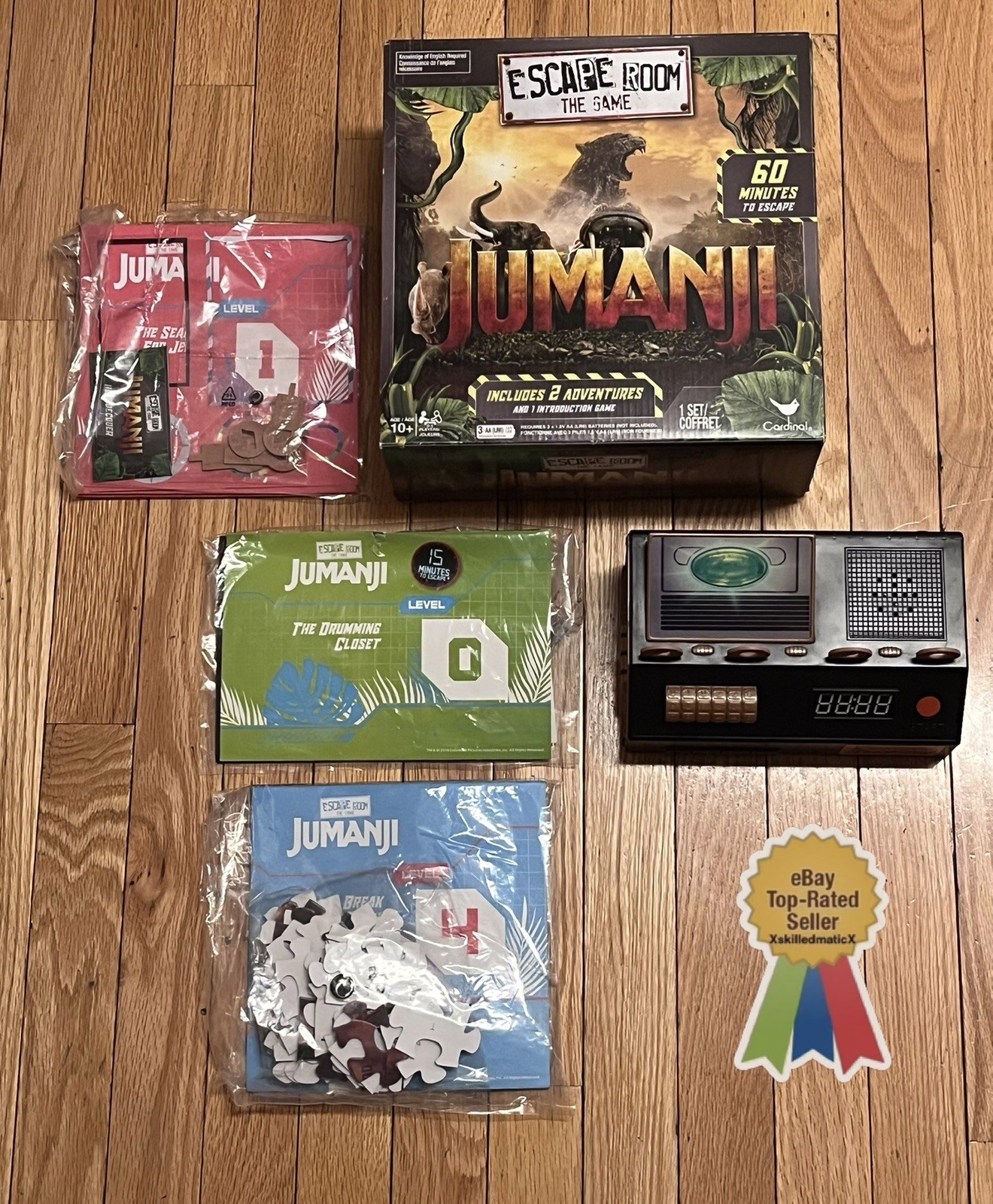 2018 Jumanji, Escape Room The Game, 60 Minutes to Escape Cardinal Games COMPLETE