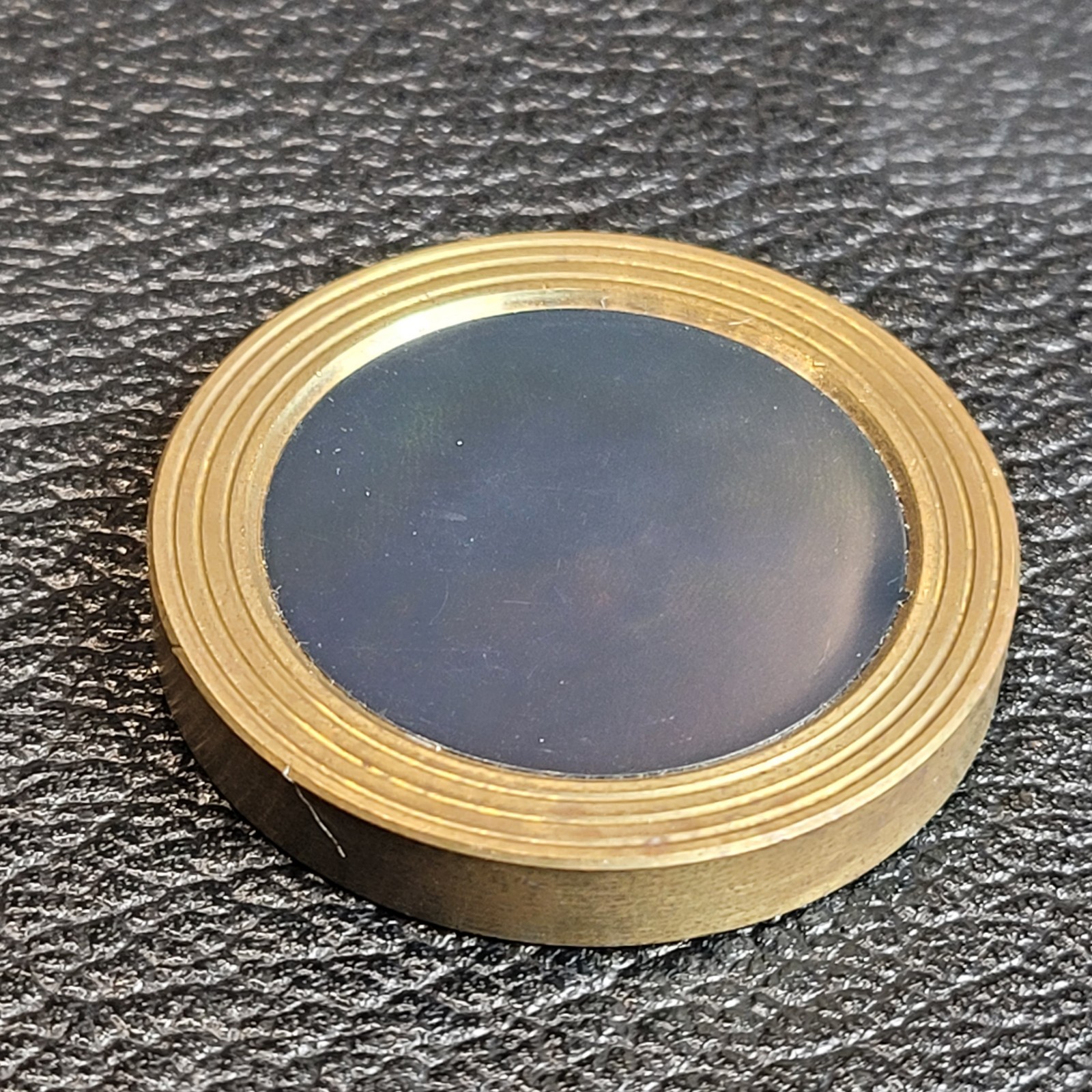 Vintage Brass Holographic Stegosaurus Dinosaur Hologram Pog Slammer Heavy