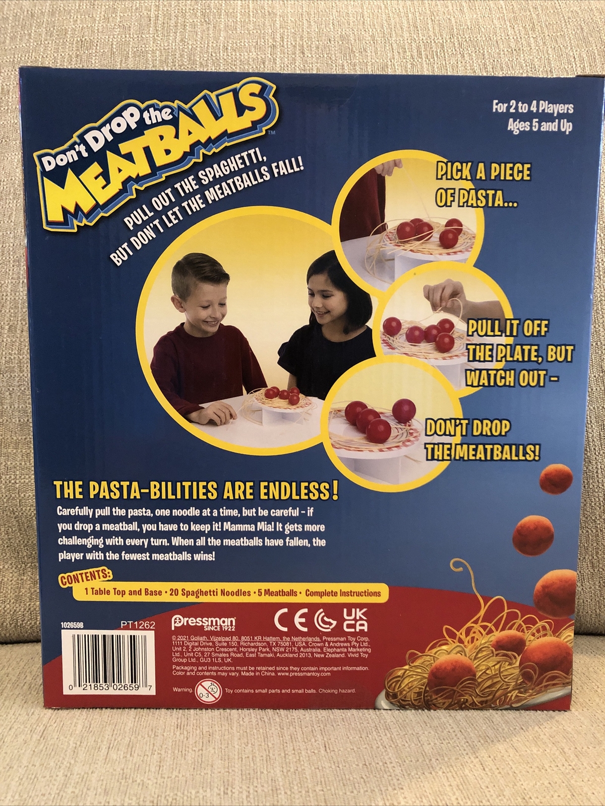 NEW Dont Drop The MEATBALLS Game 2-4 Players Ages 5 And Up
