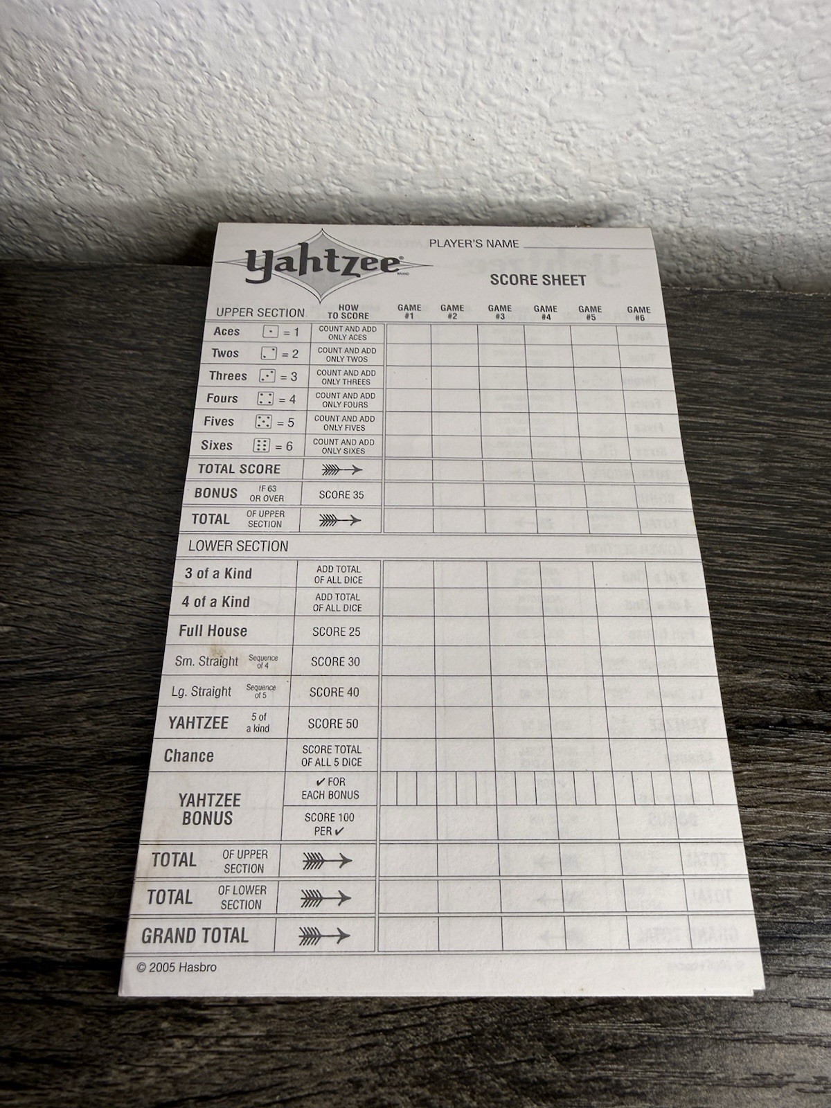 Yahtzee Bookshelf Edition Wood Box 2005 Game. Read Details.