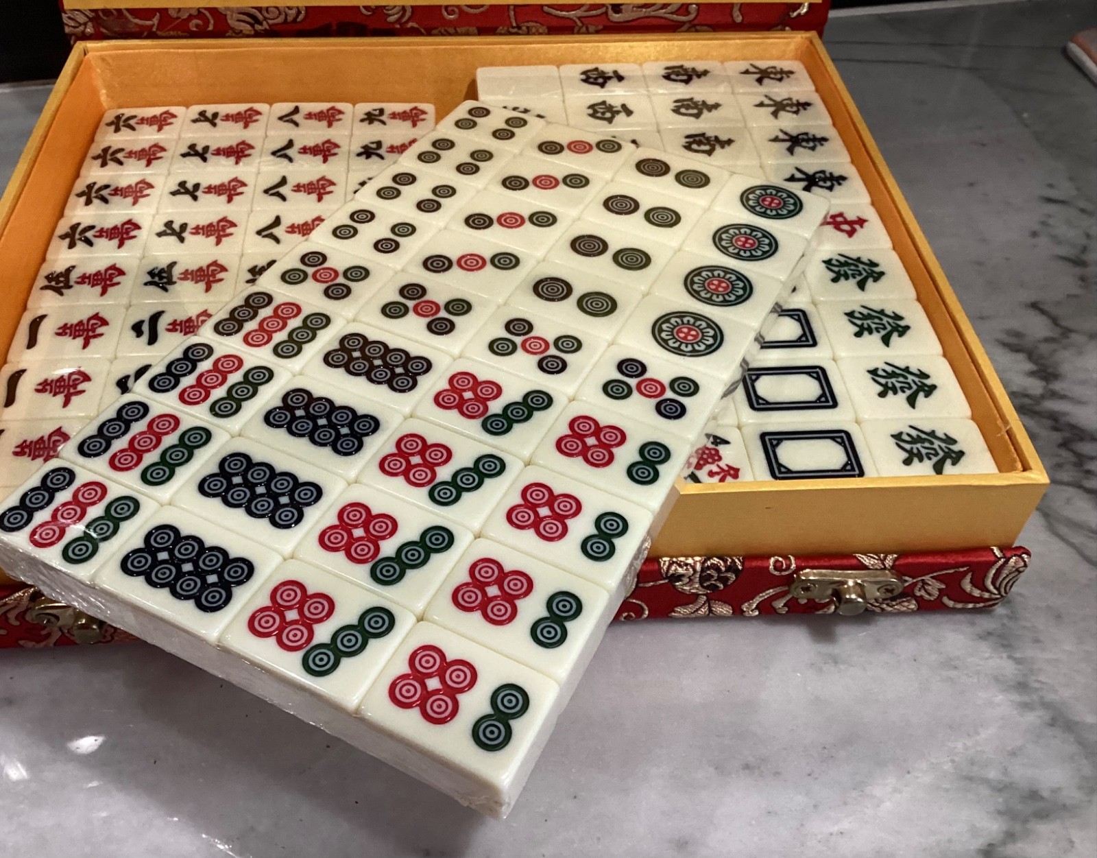 Traditional Chinese Mahjong Game Set 144 Sealed Manufactured in Wuxi, China