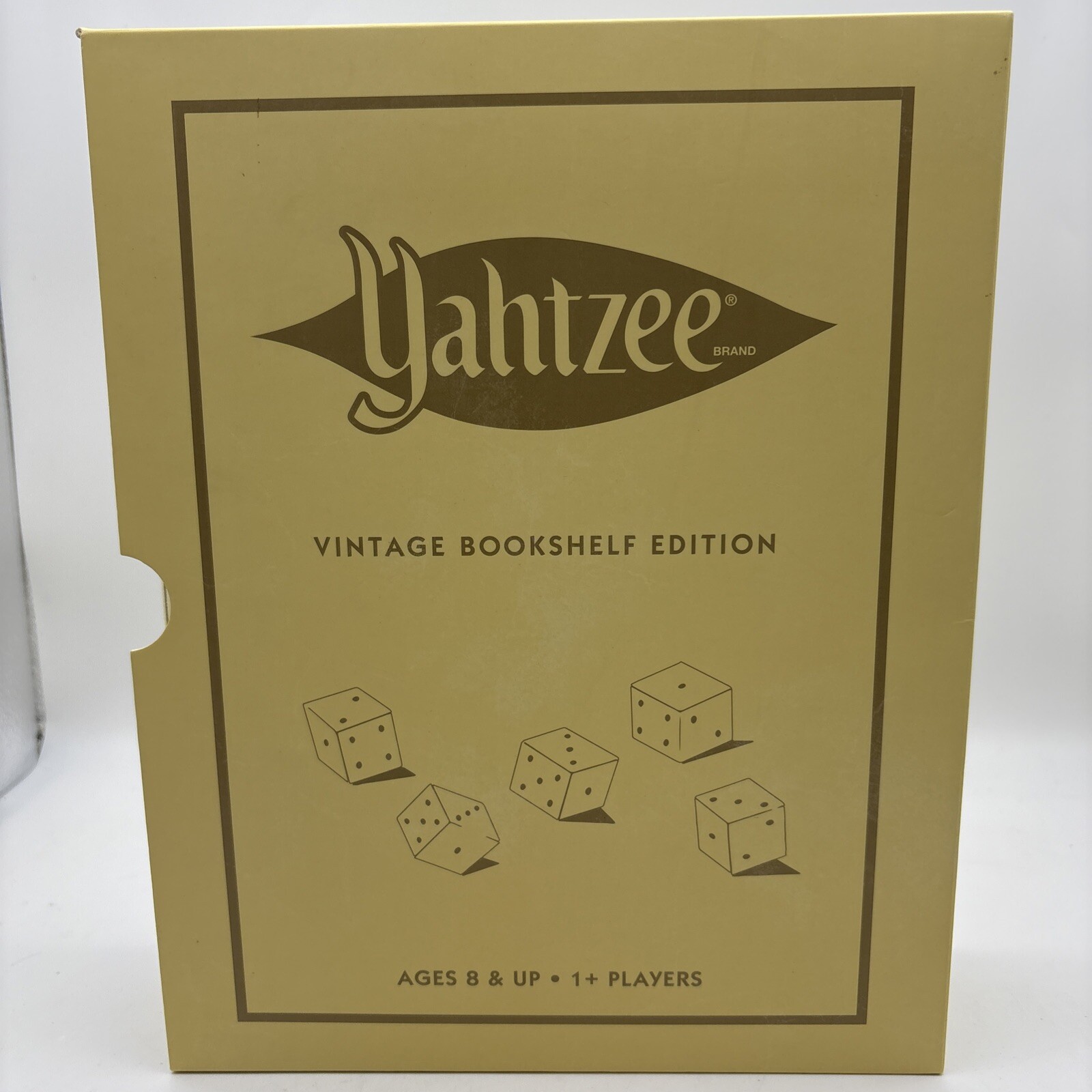 YAHTZEE Vintage Bookshelf Edition Linen Book Board Game Never Used 2017 Hasbro