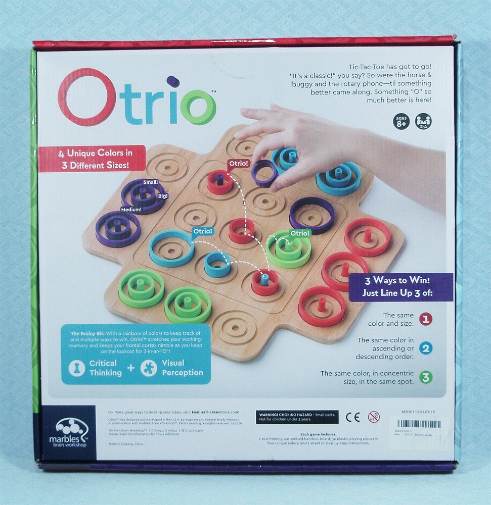 Otrio Game, Marbles: Brain Workshop, 2015