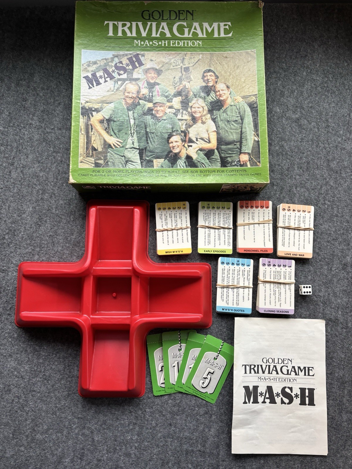 VTG 1984 GOLDEN TRIVIA GAME M*A*S*H EDITION COMPLETE 2+ PLAYERS AGES 10 TO ADULT