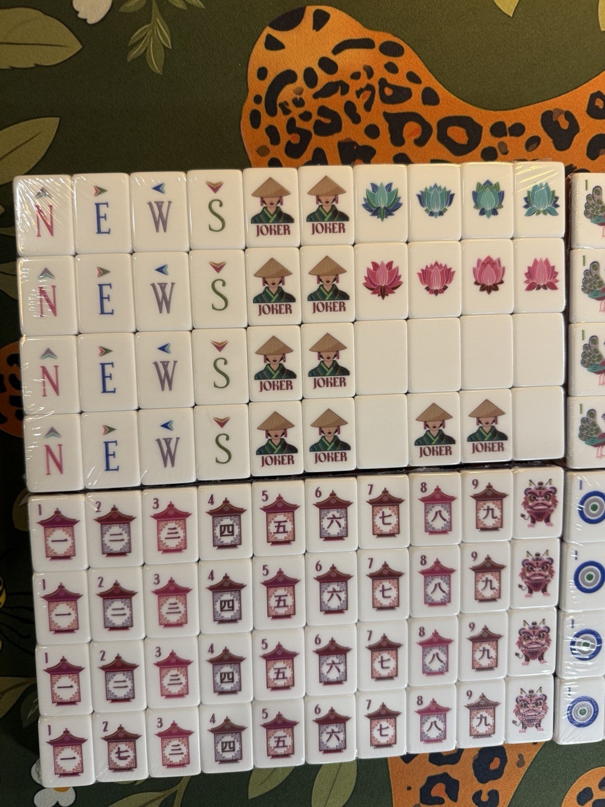 Olive Green 4 Layer Acrylic American Mahjong Tiles set