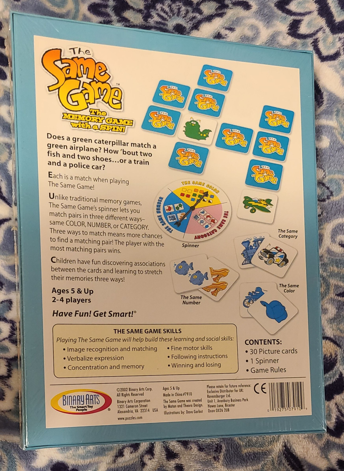 The Same Game The Memory Game With A Spin! From Binary Arts 2002 New 5 Years+++