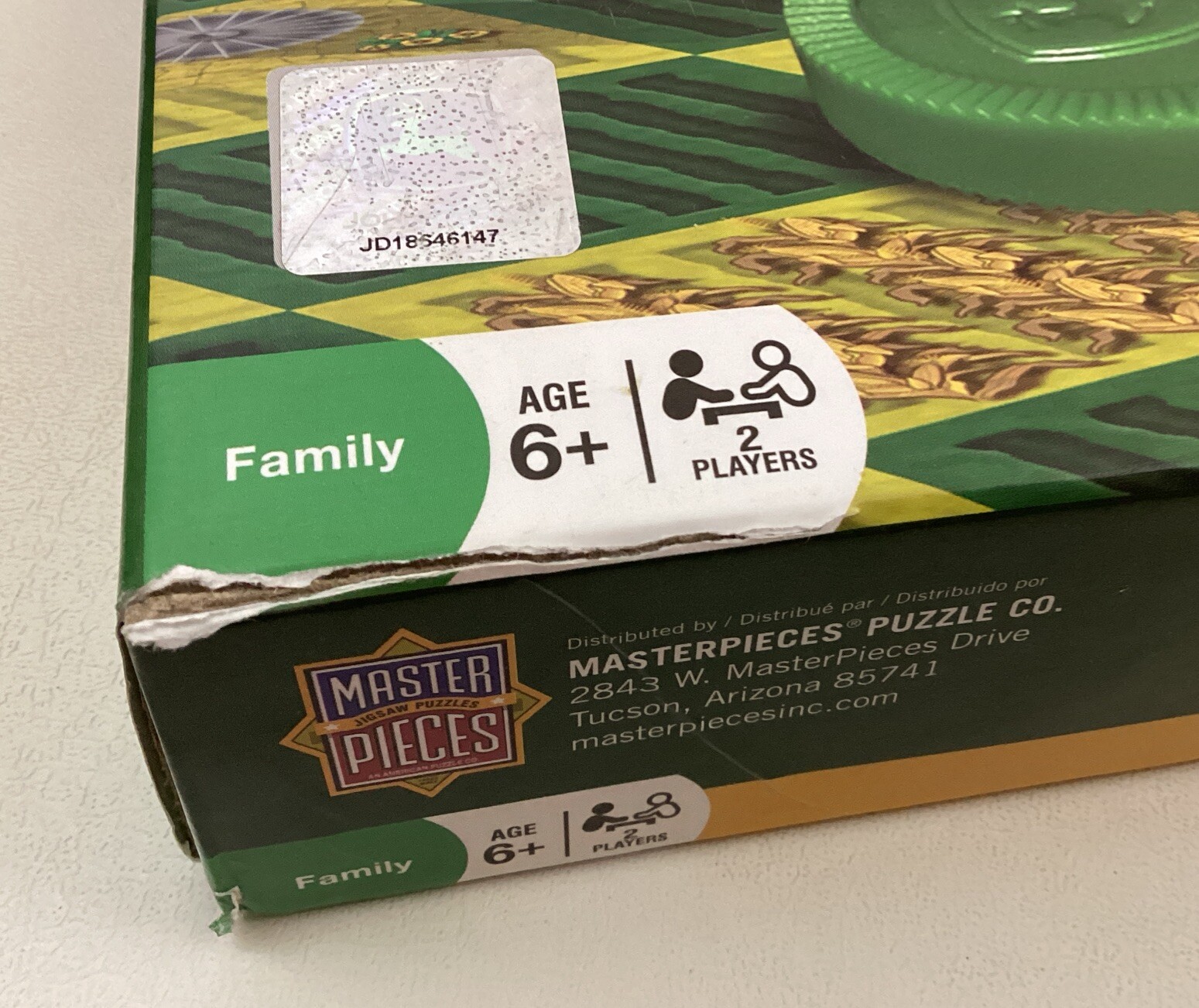 John Deere Checkers By Masterpieces Puzzles #41304 Complete