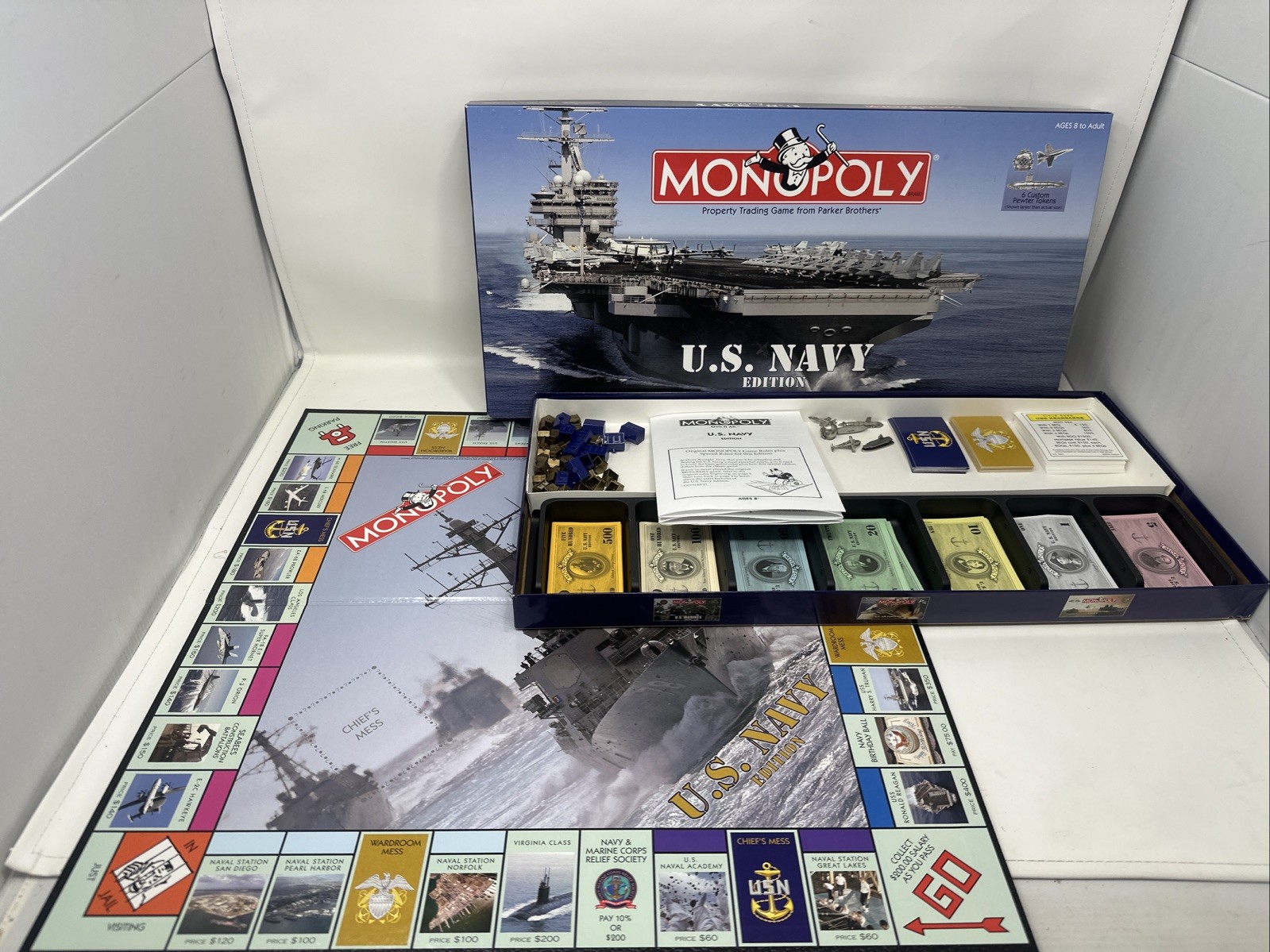 Monopoly – United States Navy Edition – Parker Brothers/Hasbro – Complete