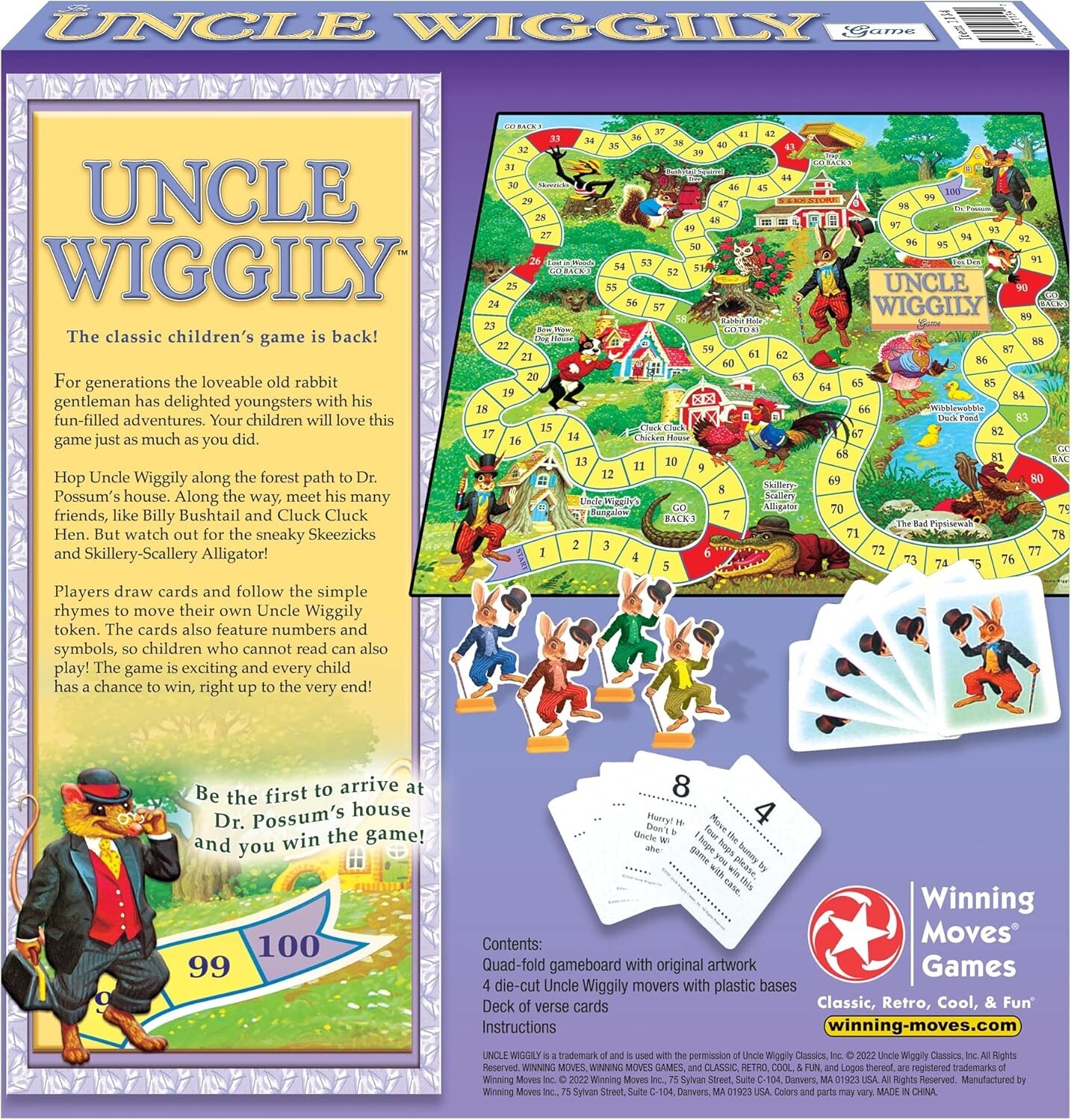 Uncle Wiggily Board Game – The Classic Child’s First Reading Game – Ages 4+