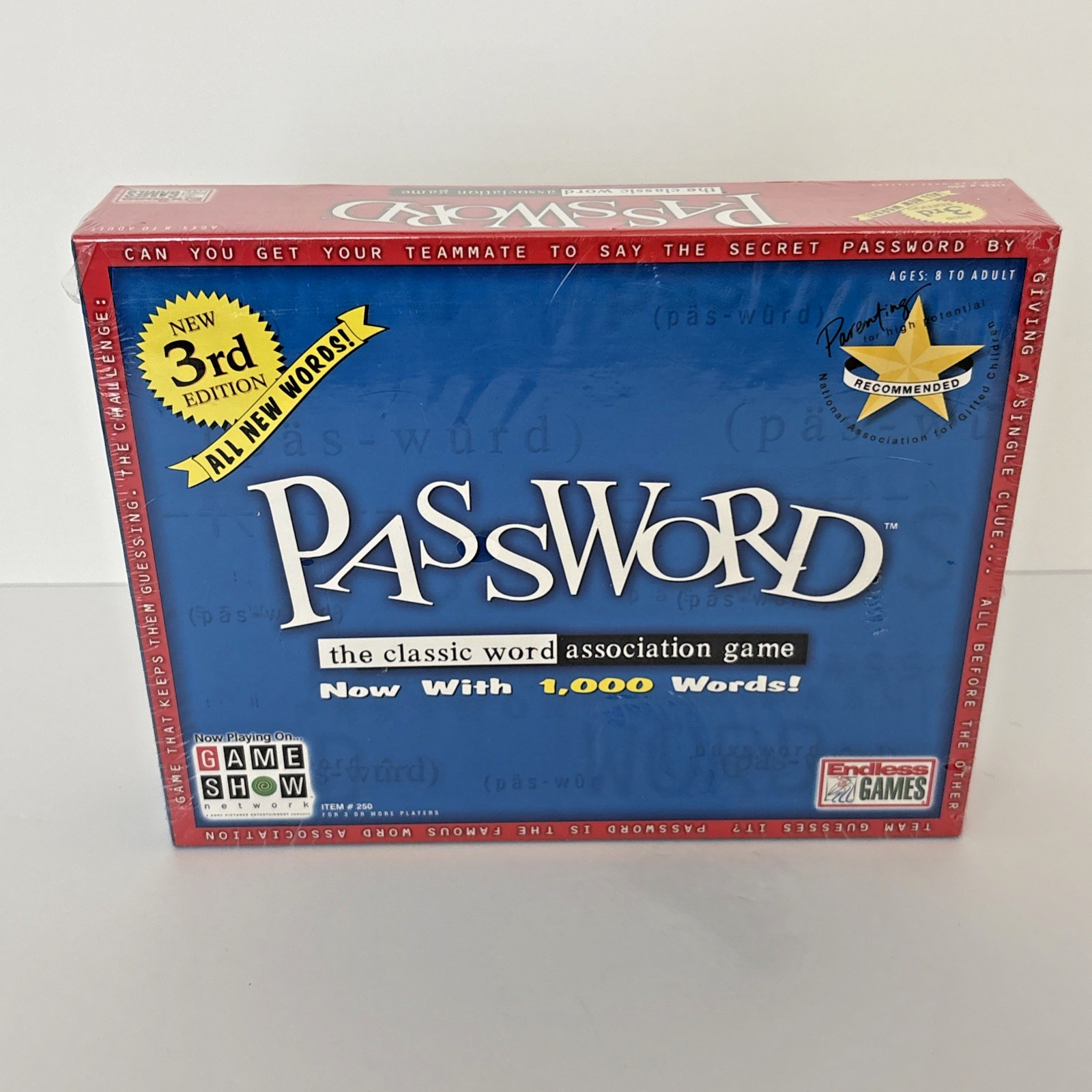 Password 3rd Edition – The Classic Word Association Game! 2001 Brand New Sealed