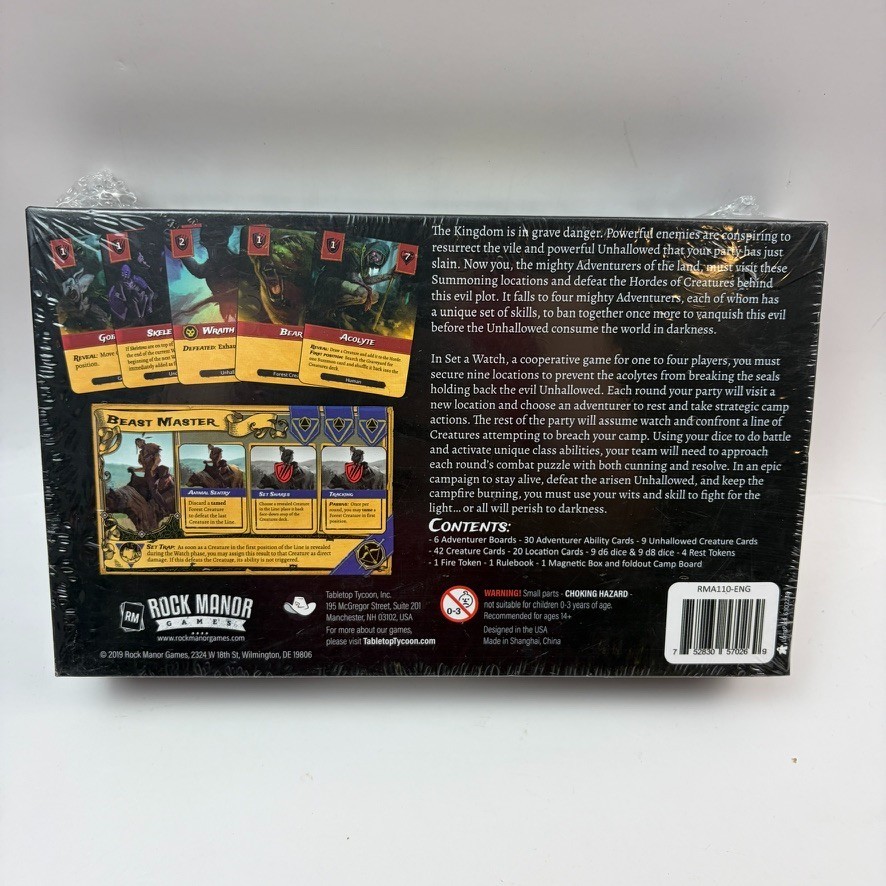 Set A Watch Board Game NEW Factory Sealed Rock Manor Games 2019 Todd Walsh