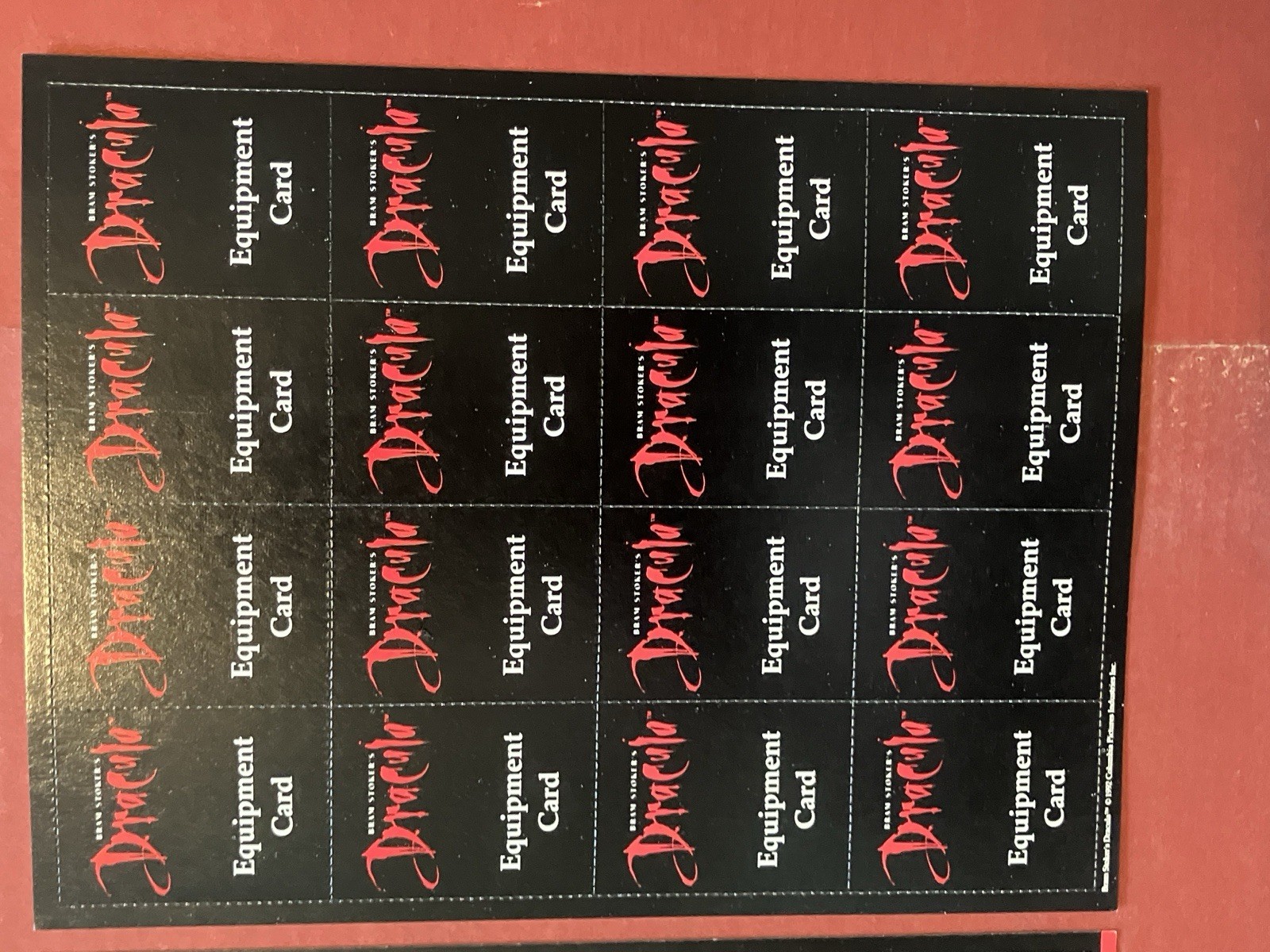 Vtg 1992 Bram Stoker’s DRACULA Leading Edge Vampire Board Game Unpunched Horror