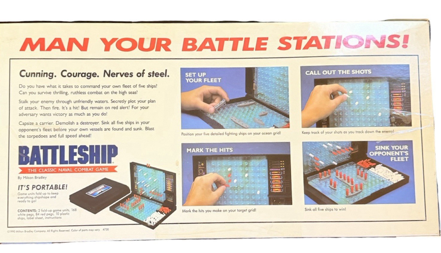 1990 Milton Bradley Battleship Board Game Complete Classic Naval Combat #4730