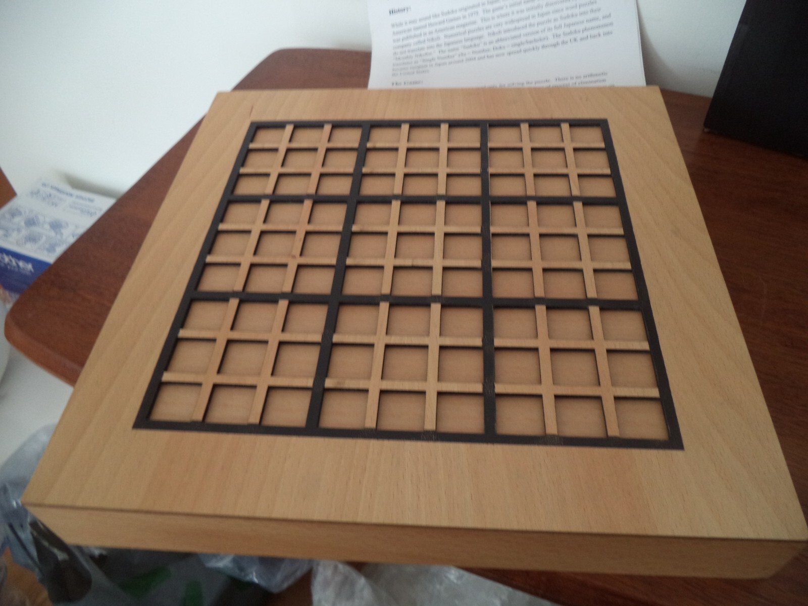 Sudoko Wooden Game Board and Pieces by Wood Expressions, Inc.
