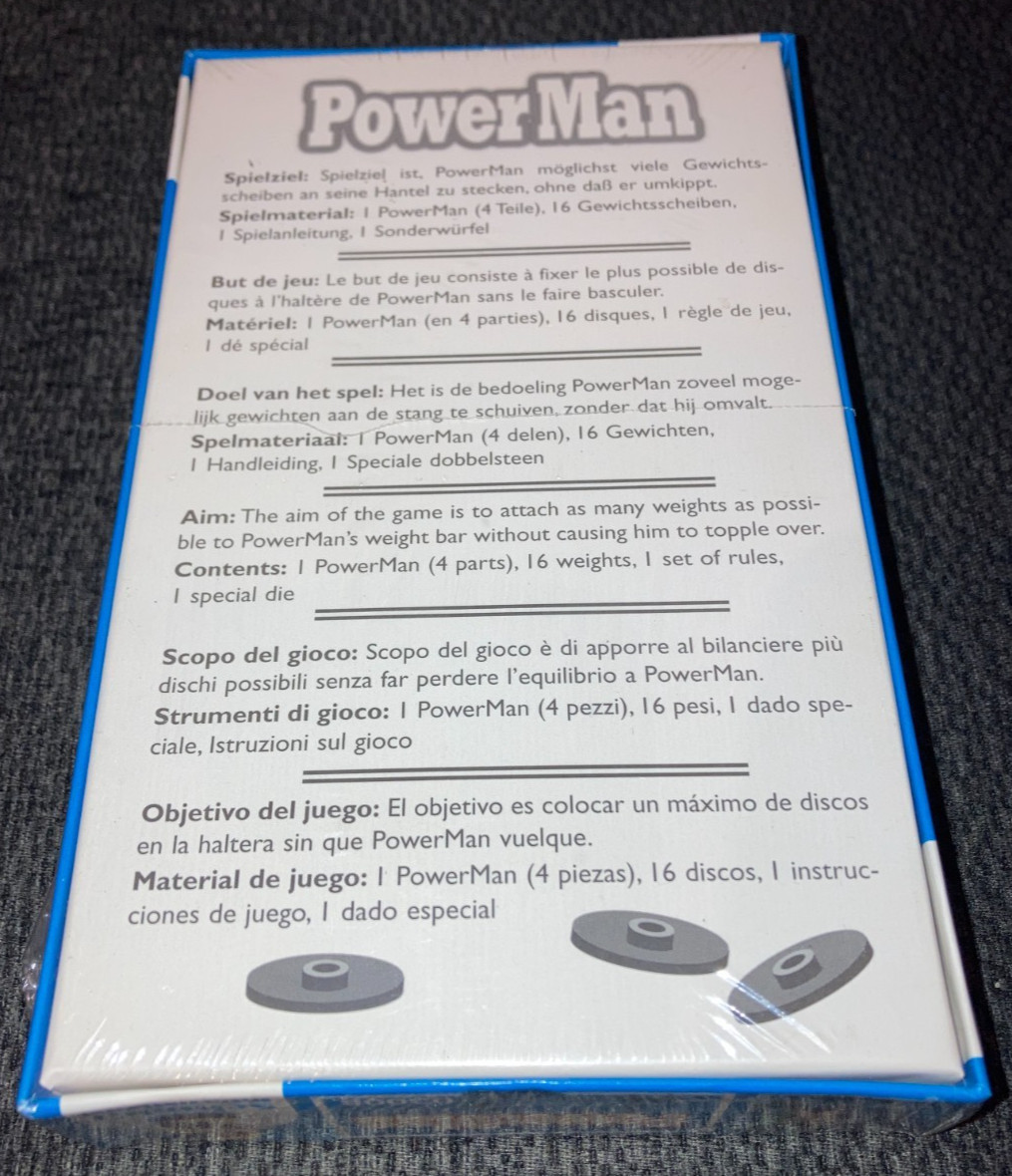 Power Man Schmidt Games International Original Packaging New Sealed Cult Rare