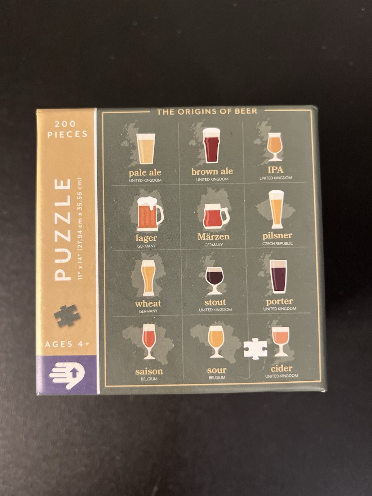 The Origins of Beer – 200 Piece Jigsaw Puzzle – 11″ X 14″ – Design Group – New