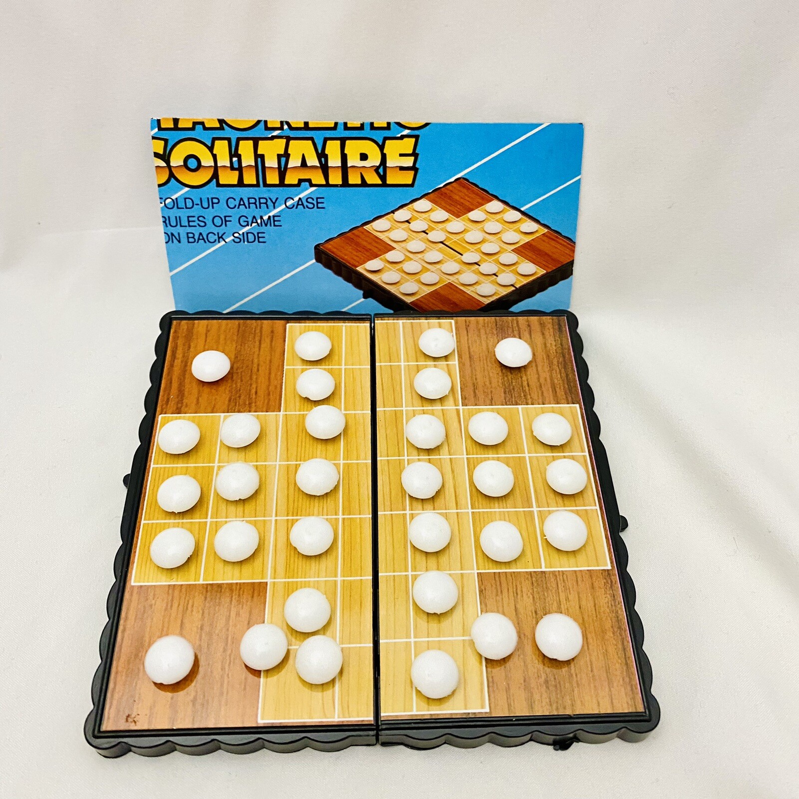 Vintage Magnetic Solitaire Travel Game Children’s Kids Game Mini