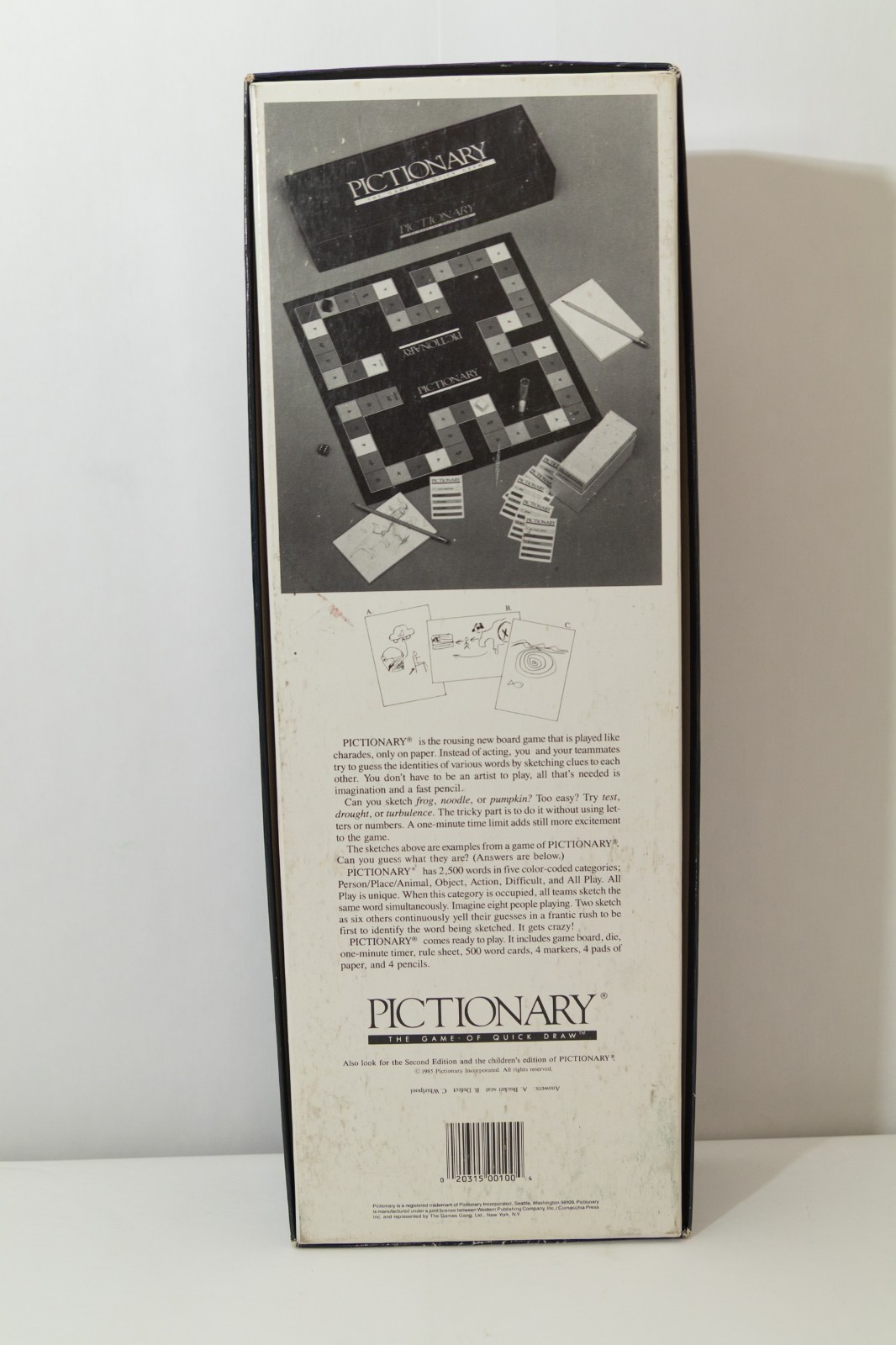 First Edition – Boxed PICTIONARY Drawing Game Original Vintage 1985 – COMPLETE 9