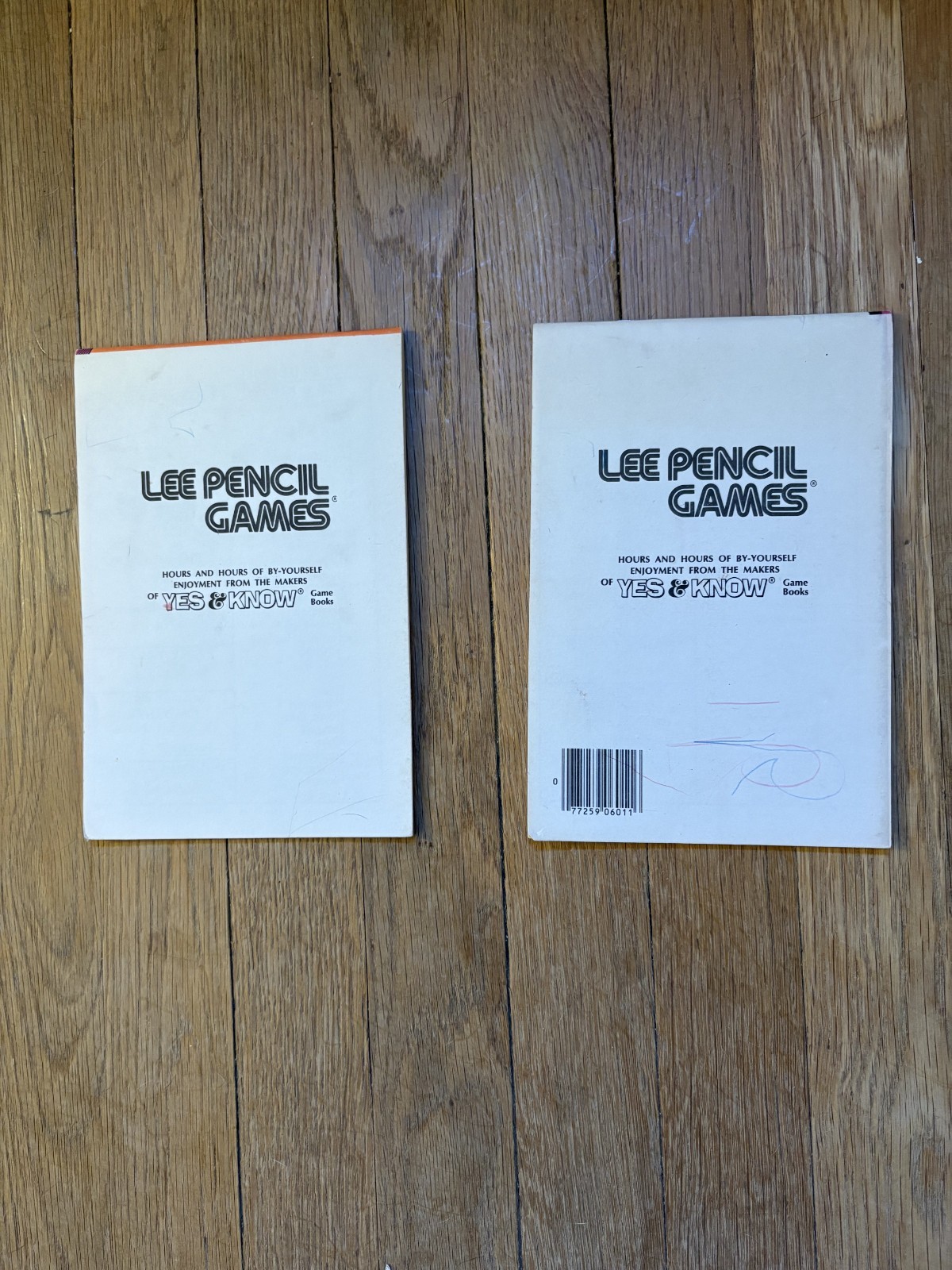 Lee Pencil Games 1975 for 2 Players Age 8 to adult Baseball, Dots, Hidden Word