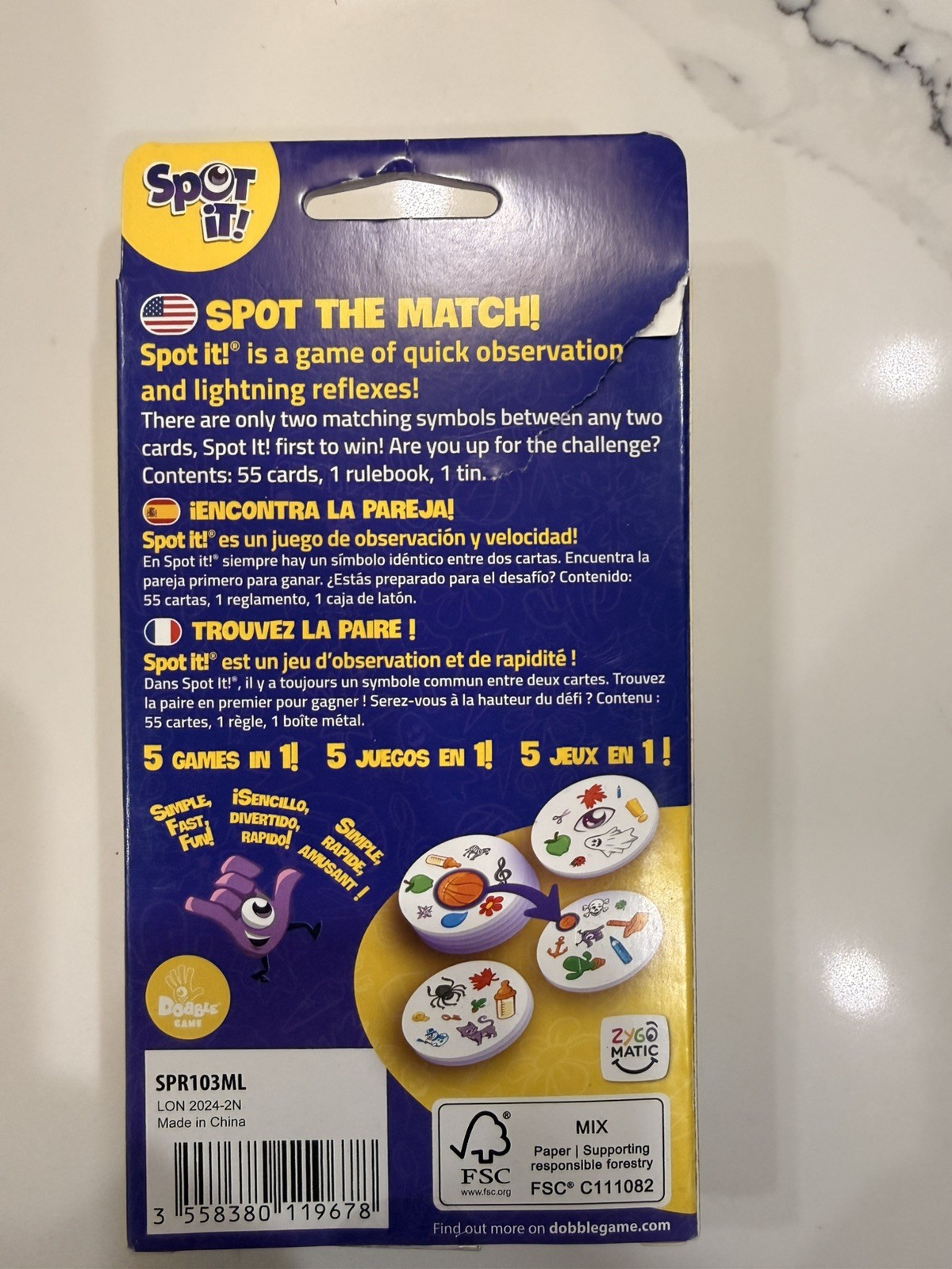 spot it! classic card game (pocket edition) | matching game | fun kids game f…
