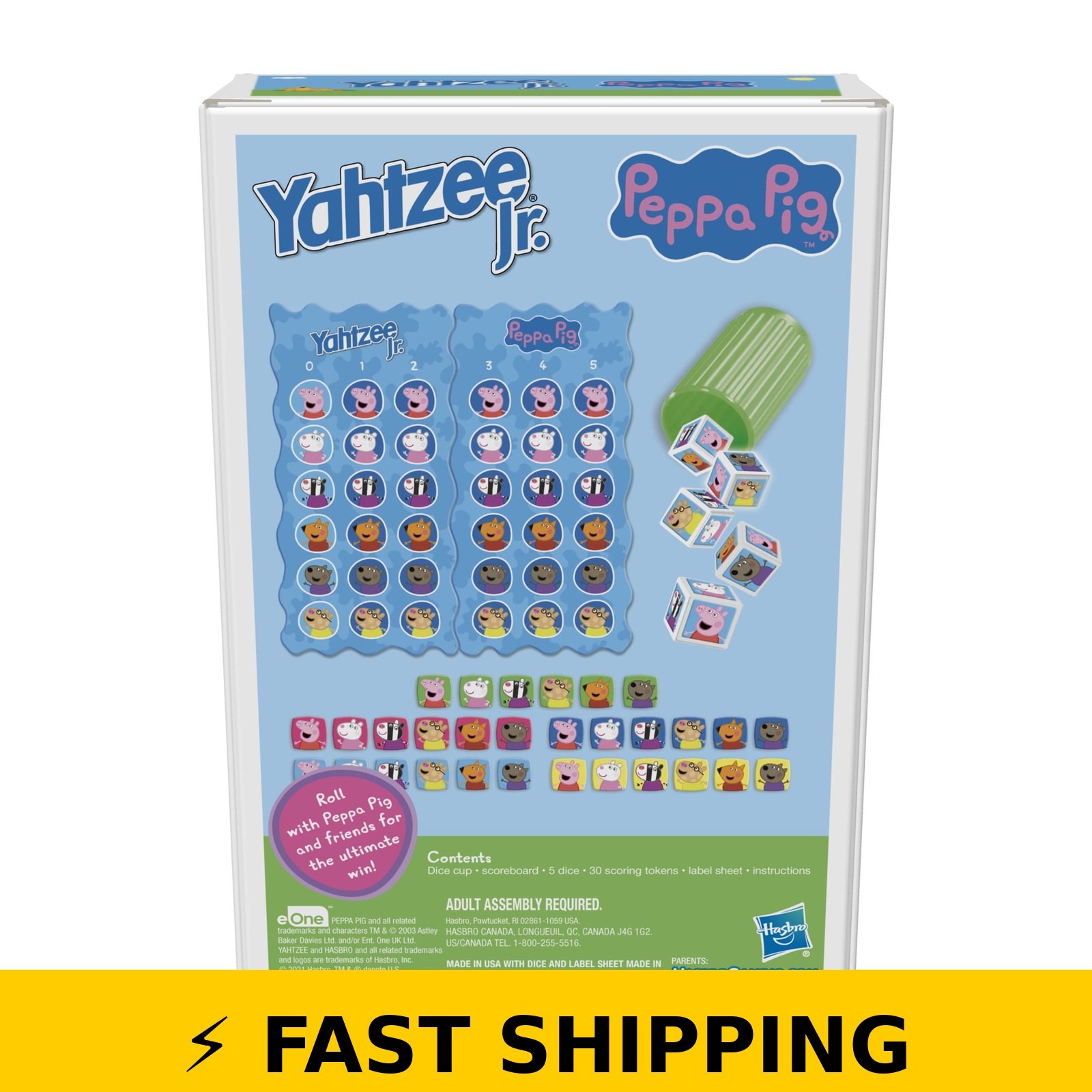 Yahtzee Jr. Peppa Pig Edition Board Game for Kids