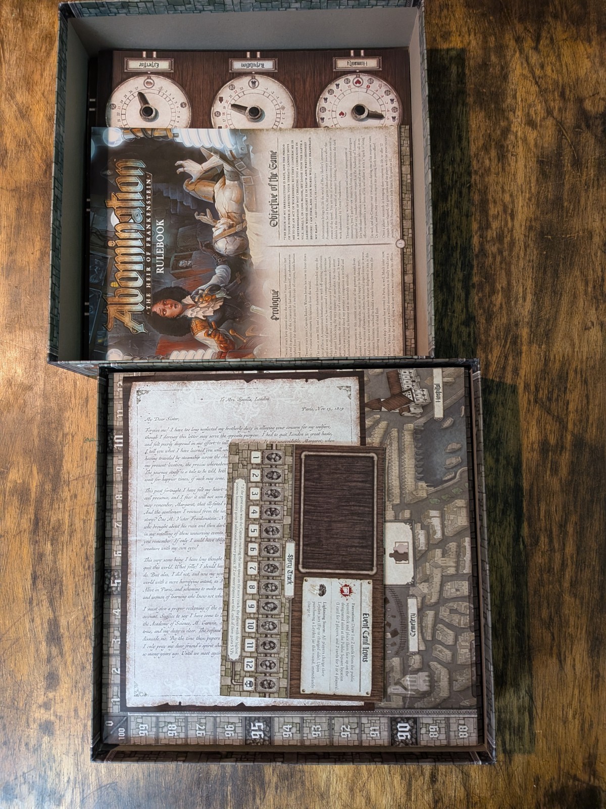 Abomination The Heir of Frankenstein Board Game Plaid Hat Games