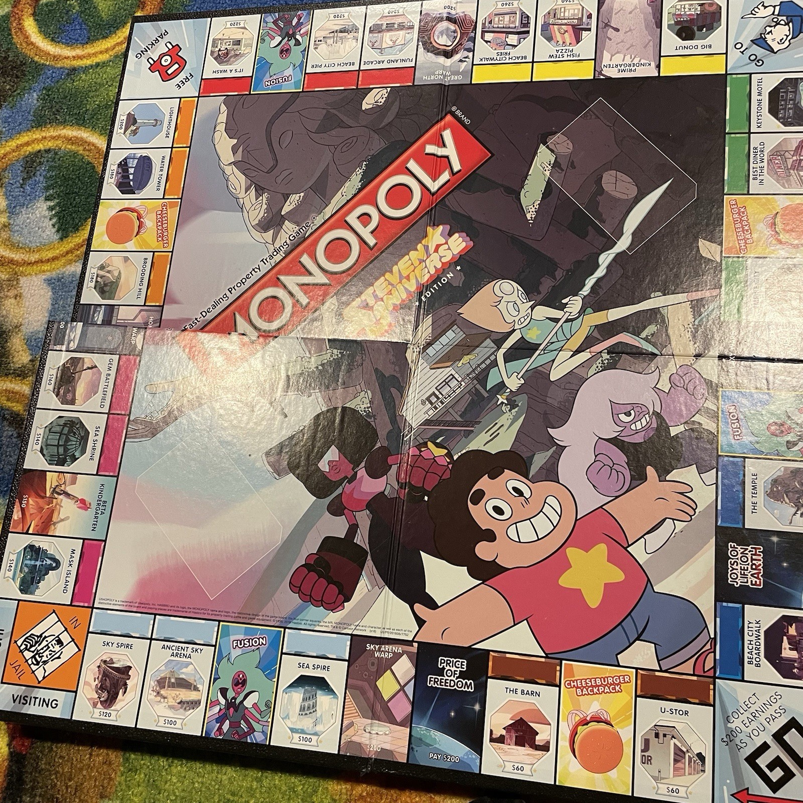 Steven Universe Monopoly Near Complete Cartoon Network Hasbro 2016 Used