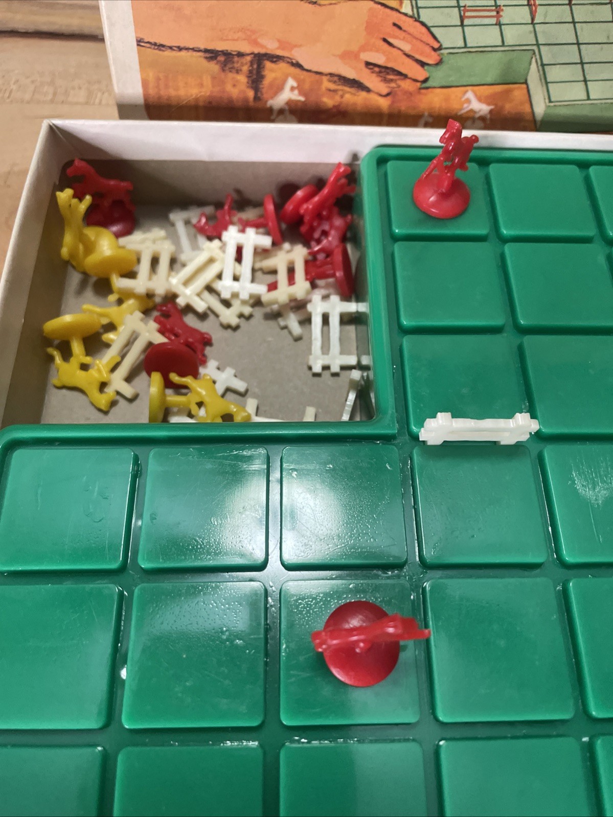 VTG Corral Western Game Schaper Horses Fences Strategy 1960s 2-4 Player Children
