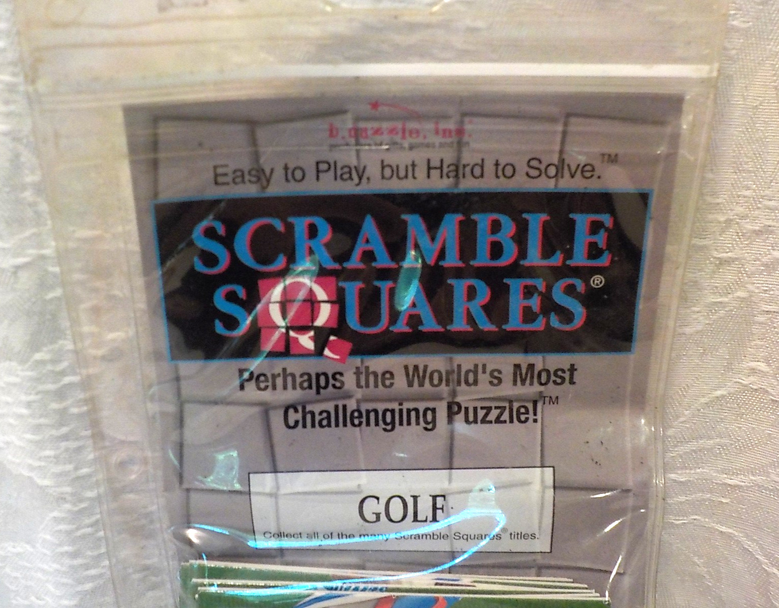 GOLF Tee Club Bunkers SCRAMBLE SQUARES Puzzle by B. Dazzle LN Favorite Golfer