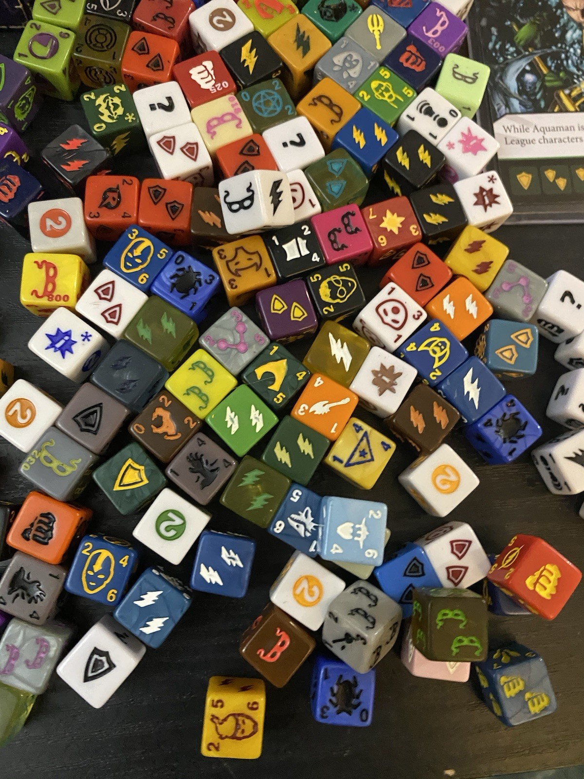 HUGE LOT- DC Dice Masters: Justice League- Wiz kids-Store Counter Box-Cards