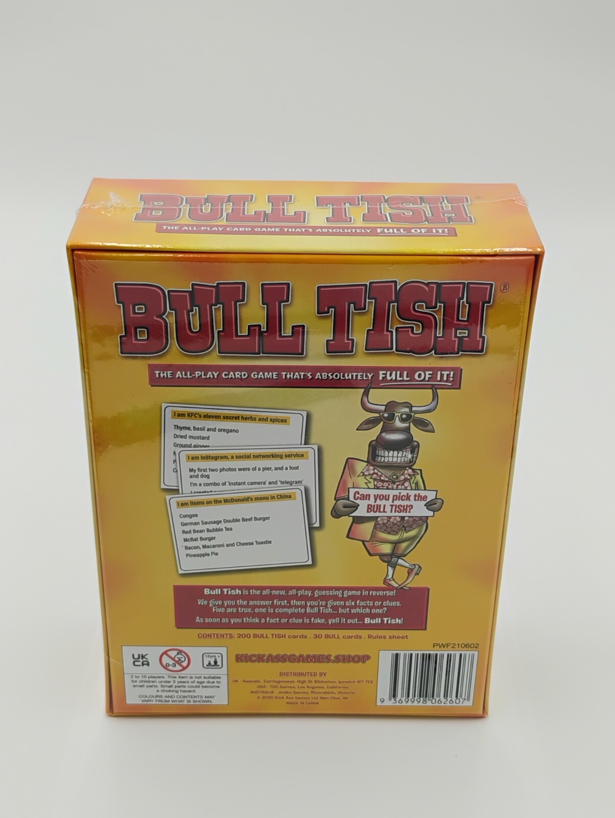 BULL TISH Card Game 2 to 10 players, AGES 12 +