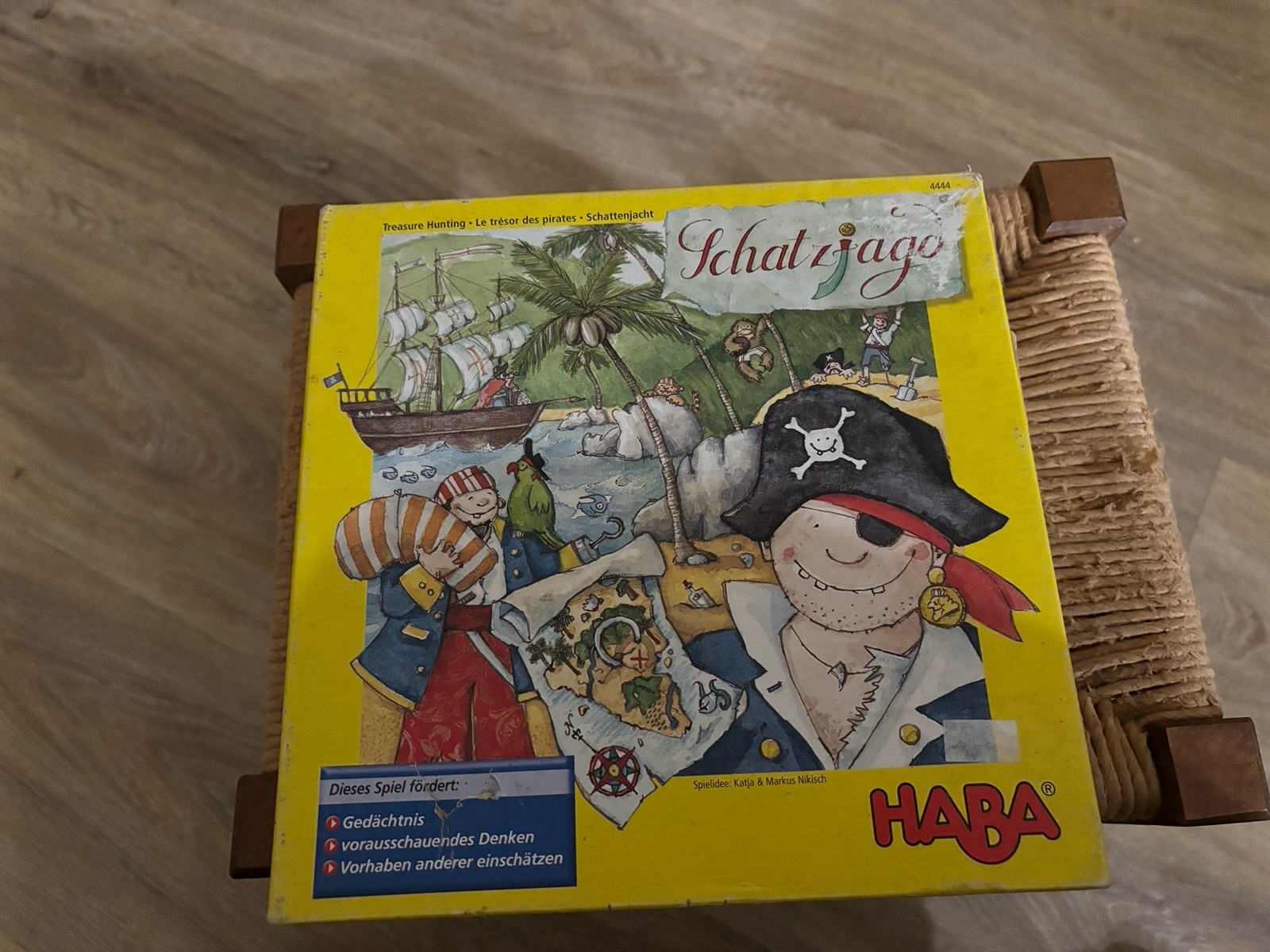 Treasure Hunting Haba Board Game. Schatzjago Tiger Die Replaced With A Different