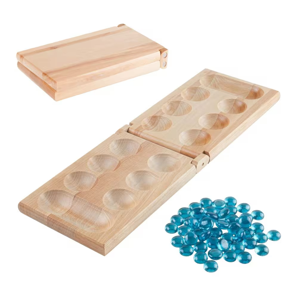 17.5 In. Wooden Folding Mancala Game