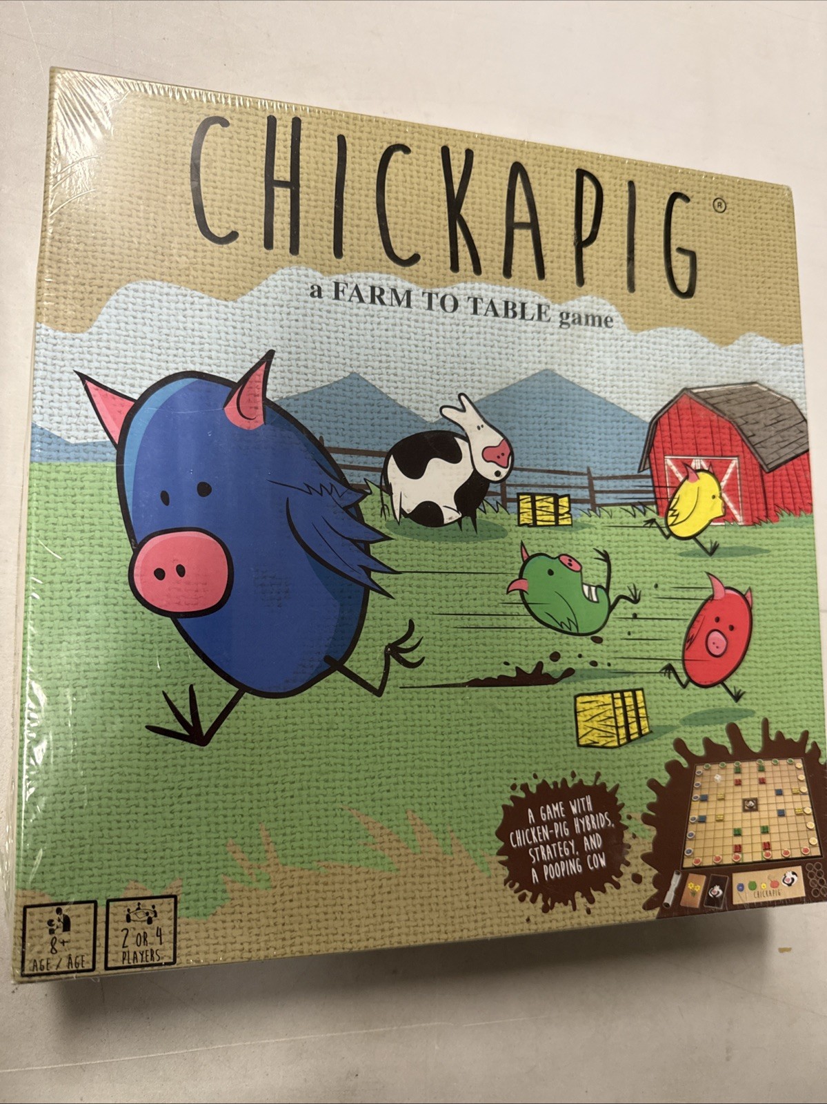 New Sealed Chickapig Strategic Family Fun Board Game 2-4 Players Ages 8+