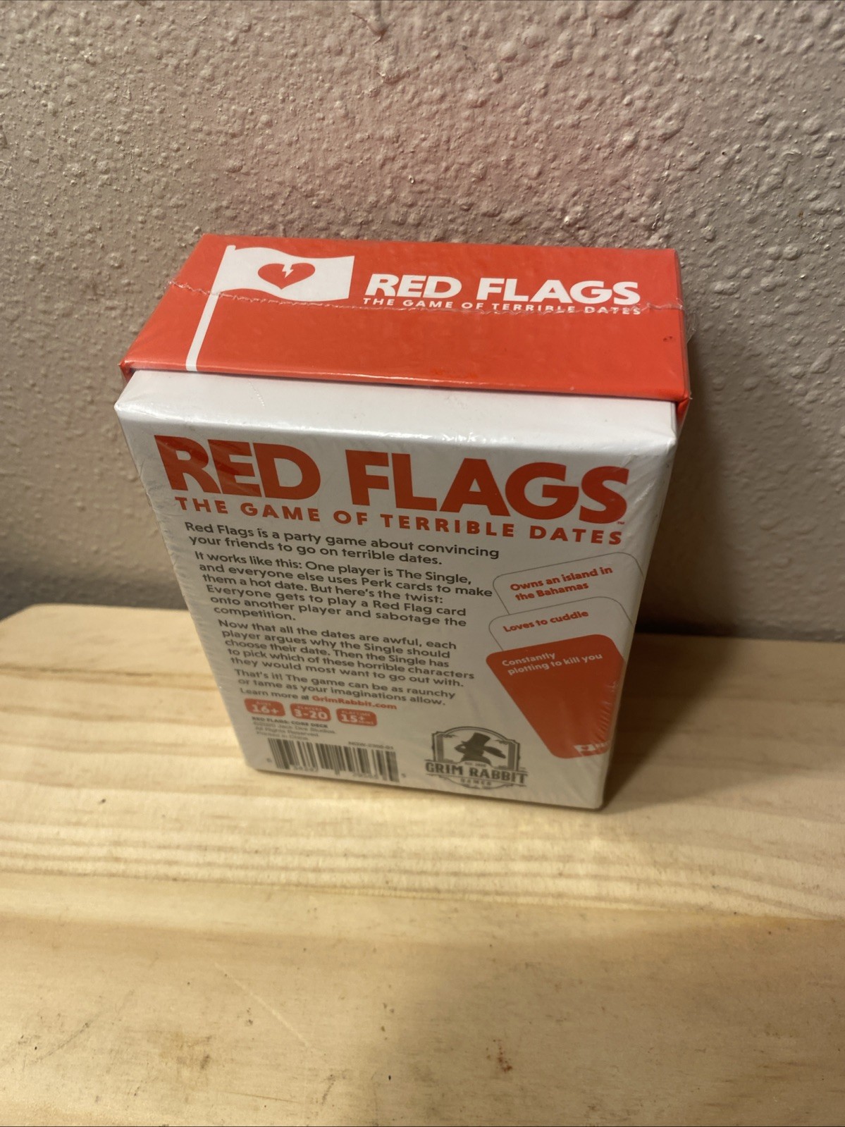 NEW Red Flags Game of Terrible Dates Adult Party Game Age 16+ Grim Rabbit Sealed