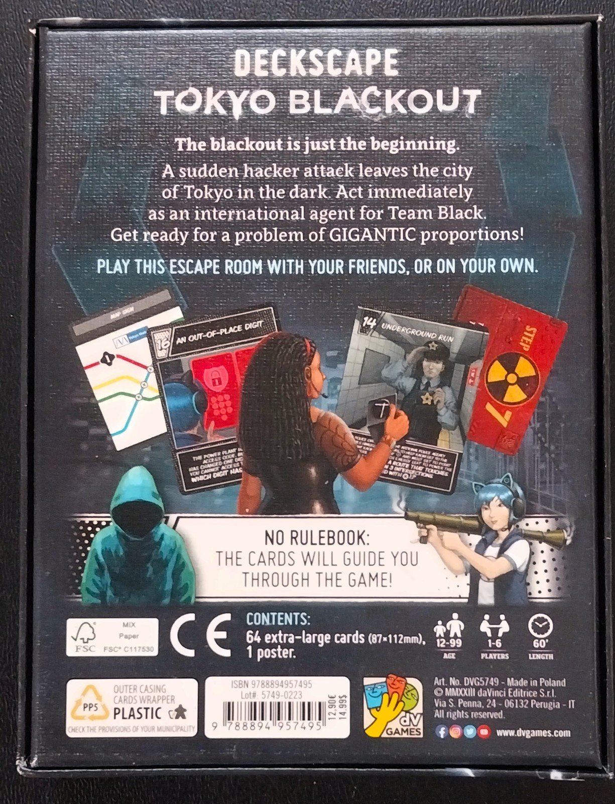 Bundle: 7 Deckscape Pocket Escape Room Puzzle Games — Tokyo Blackout + 6 More!