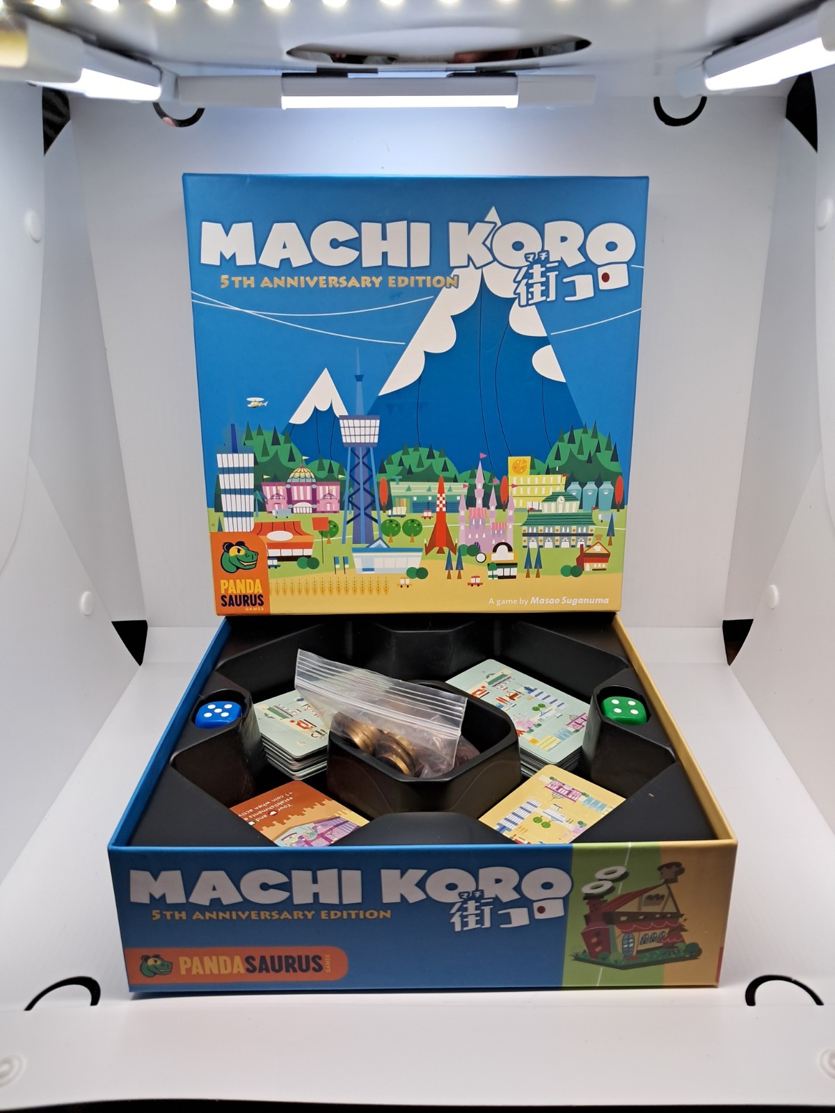 Machi Koro 5th Anniversary Edition Board Card Game Pandasaurus 100% Complete