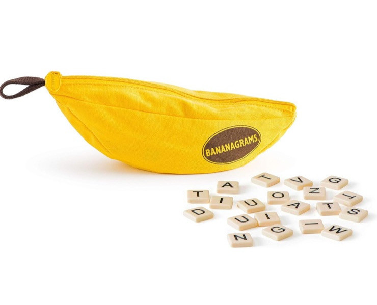 NEW Bananagrams Classic Word Tile Game – Fast-Paced Family Fun in Banana Pouch