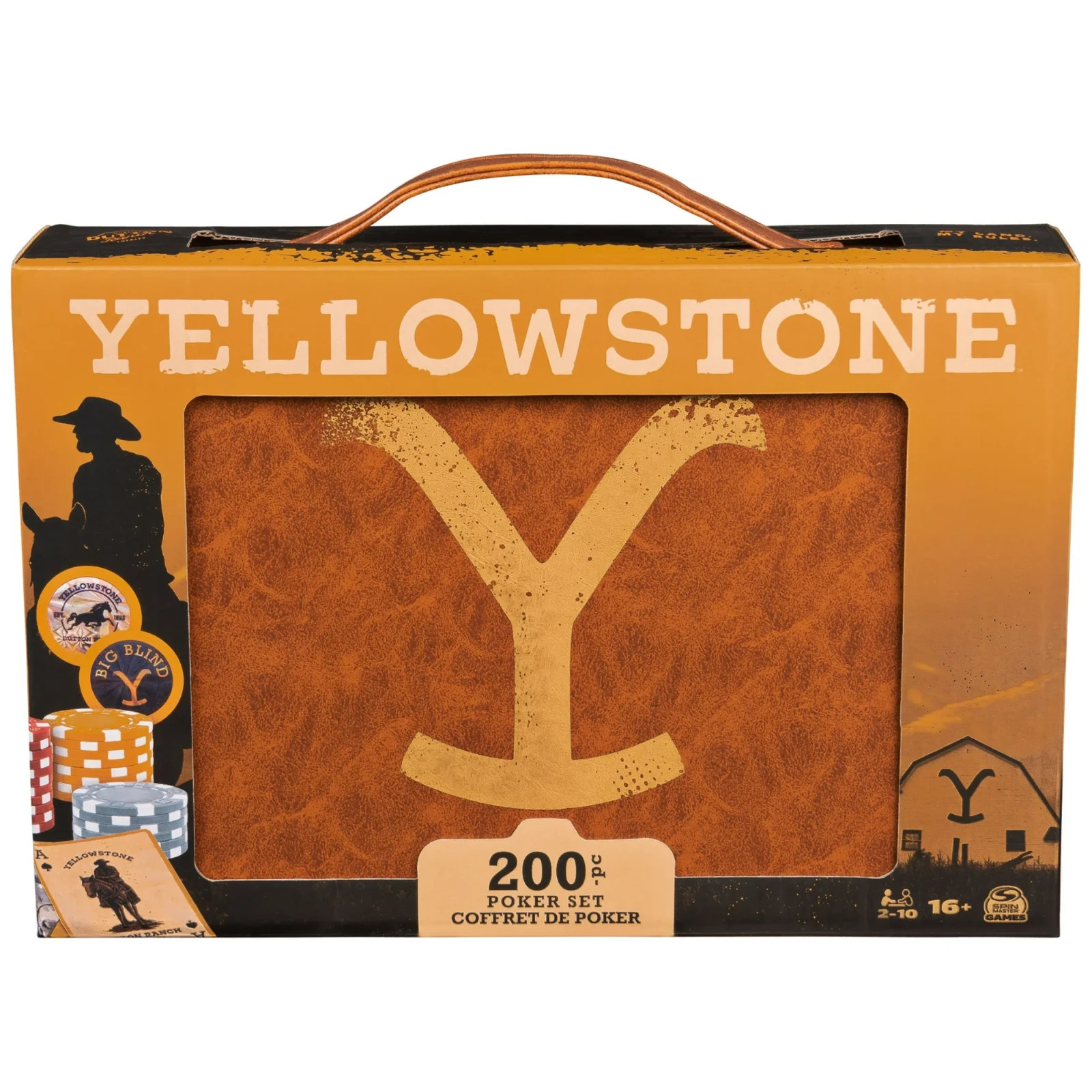 Yellowstone Dutton Ranch Poker Set 200 /pc Set ! NIB Brown Case – Great Gift