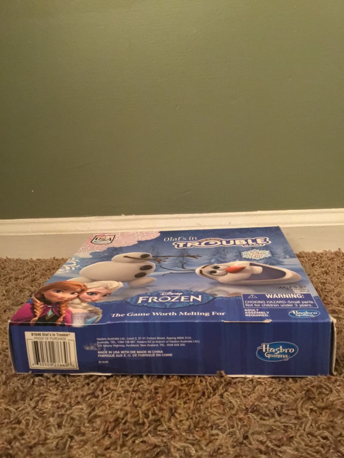 Hasbro Disney Frozen Olaf’s In Trouble Pop-O-Matic Board Game Complete