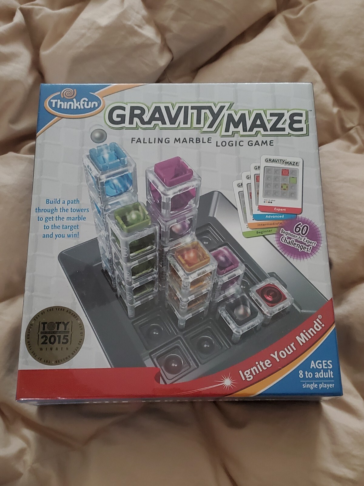 ThinkFun Gravity Maze Falling Marble Logic Game New Stem Gravity 60 Challenges
