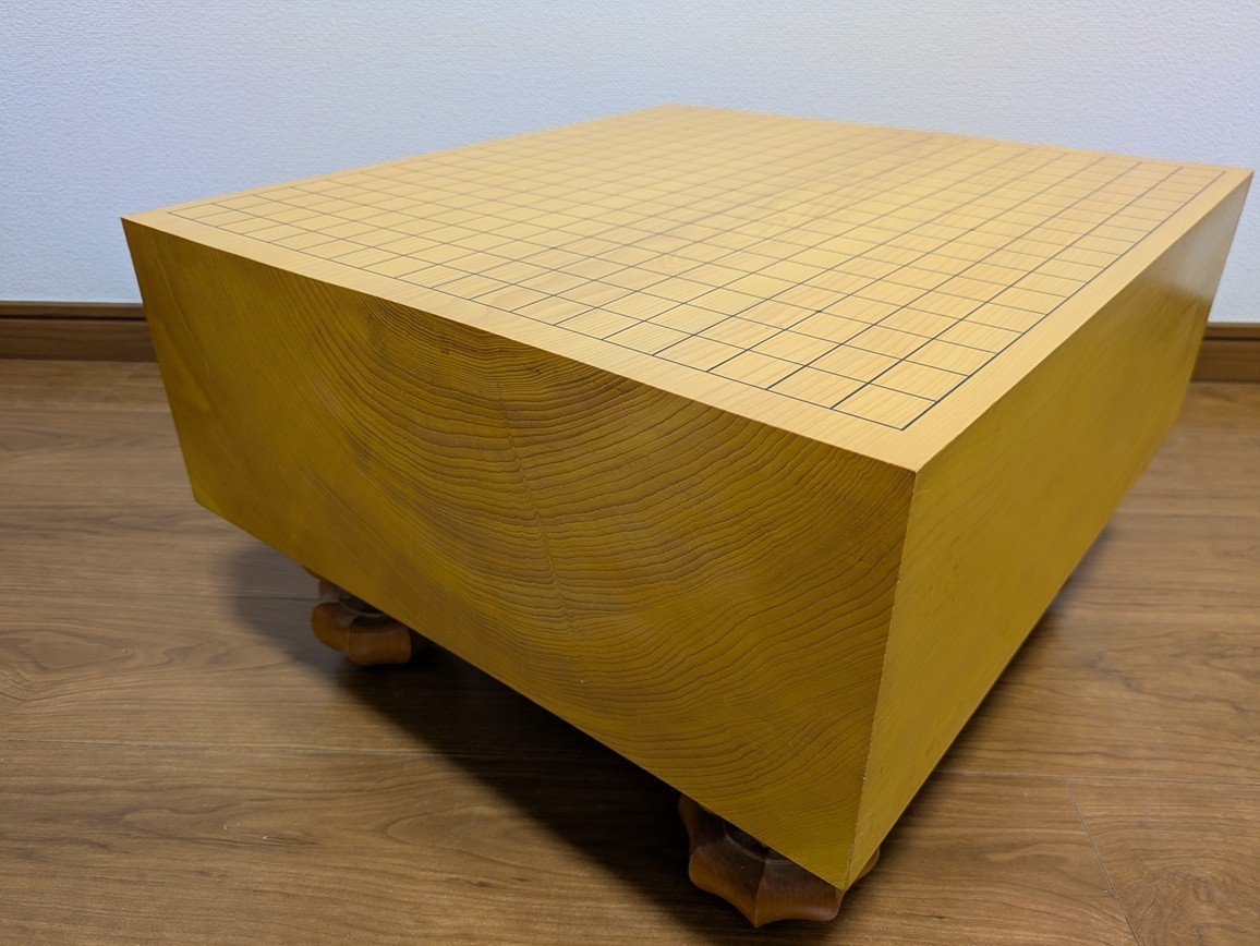 Vintage Goban Go Board Japanese Kaya with 4 legs Japan Igo 16.5cm thick