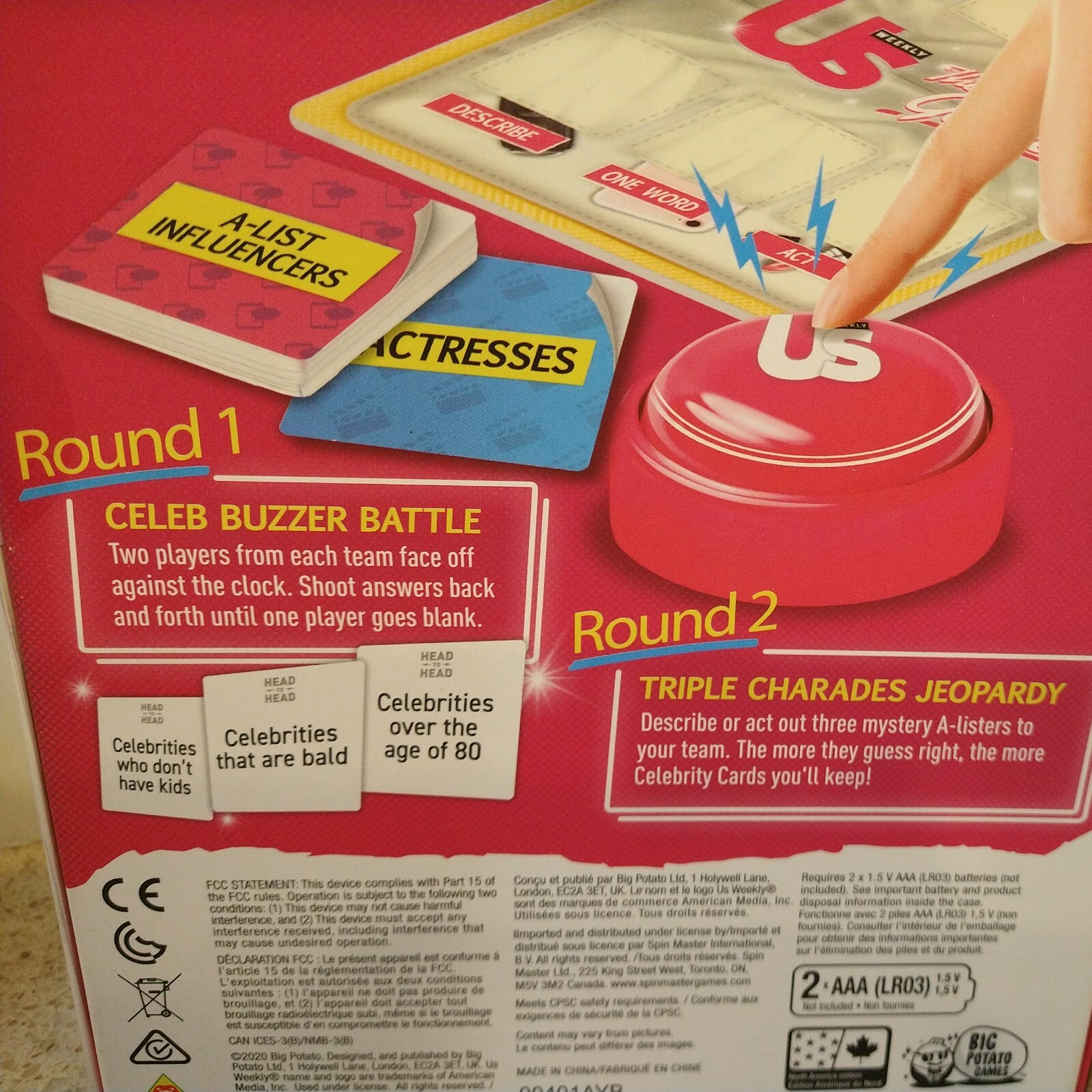 Weekly US “THE GAME” Family Fun Celebrity Party Entertainment NEW IN BOX