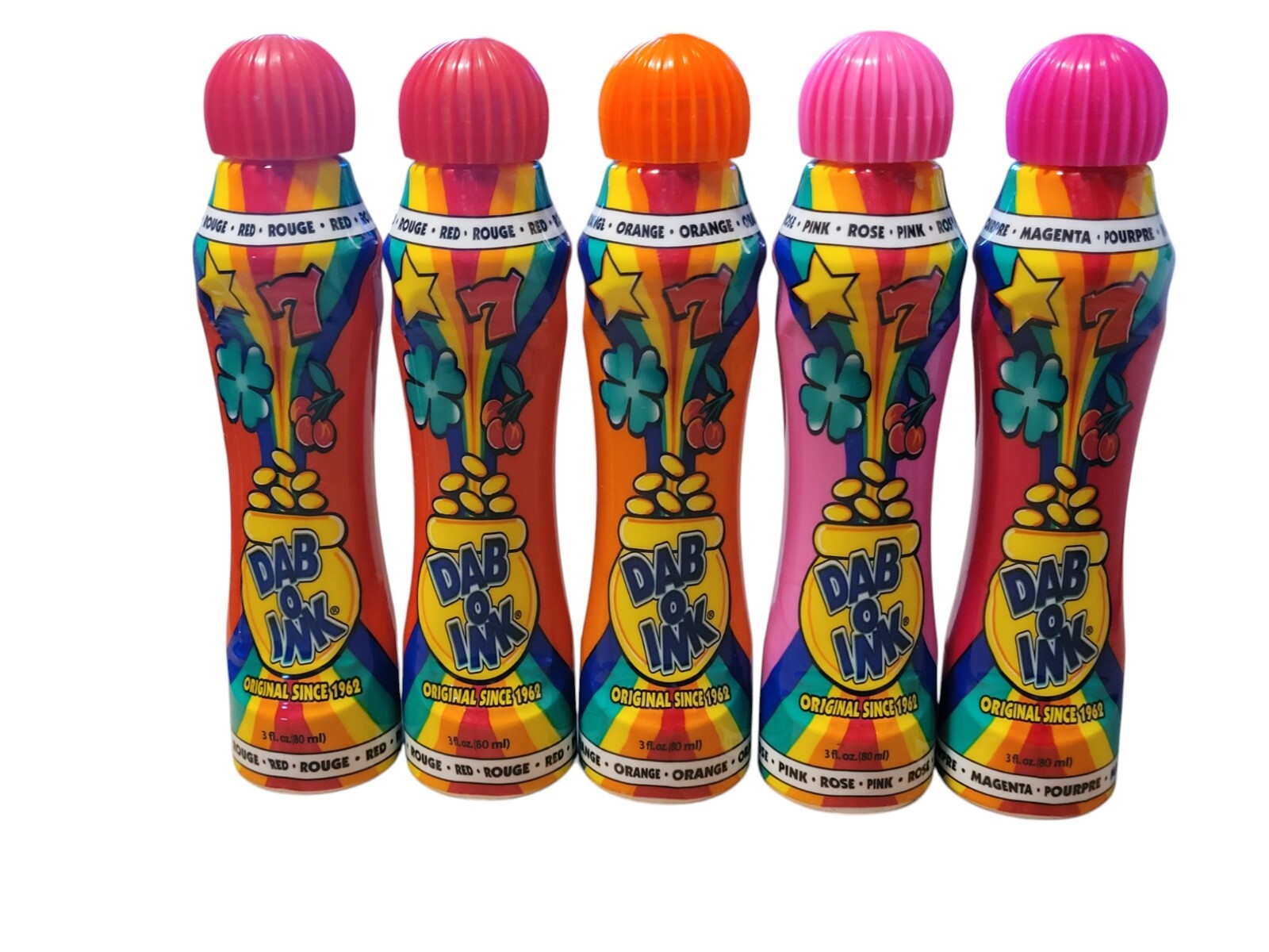 9X DAB O INK BINGO Daubers Dabbers 3oz. Bottles Mixed Colors