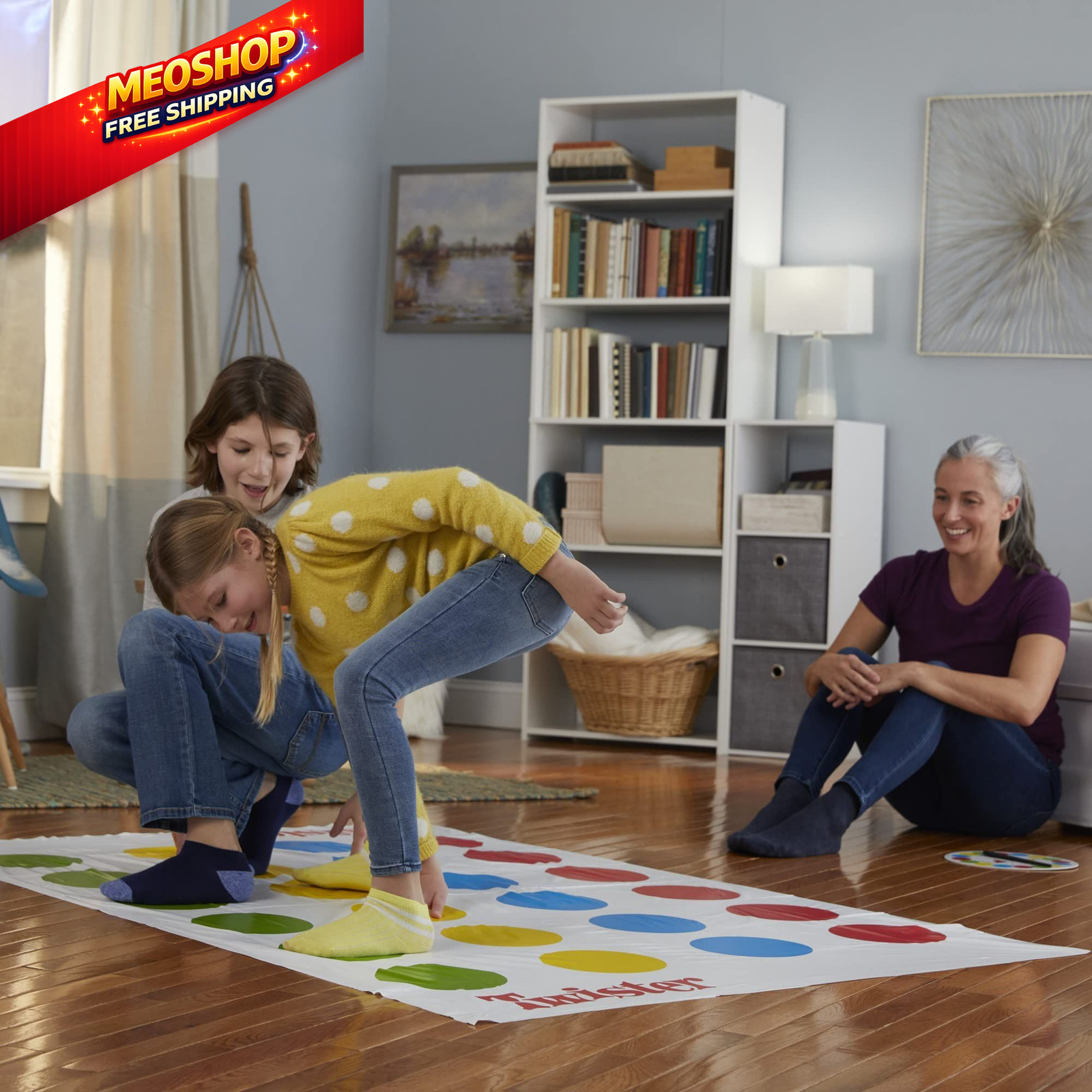 Hasbro Twister Party Classic Board One Size, Red, Yellow, Blue, Green, White