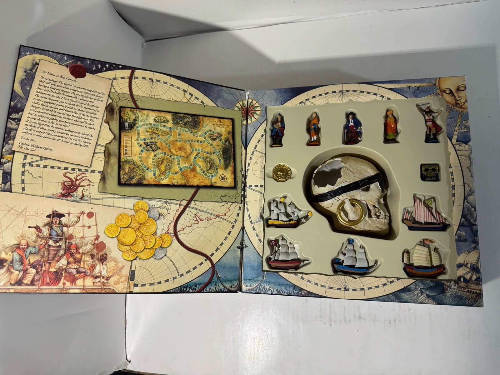 Pirateology Board Game 2007 Sababa Toys Skull Treasure Hunting New Open Box