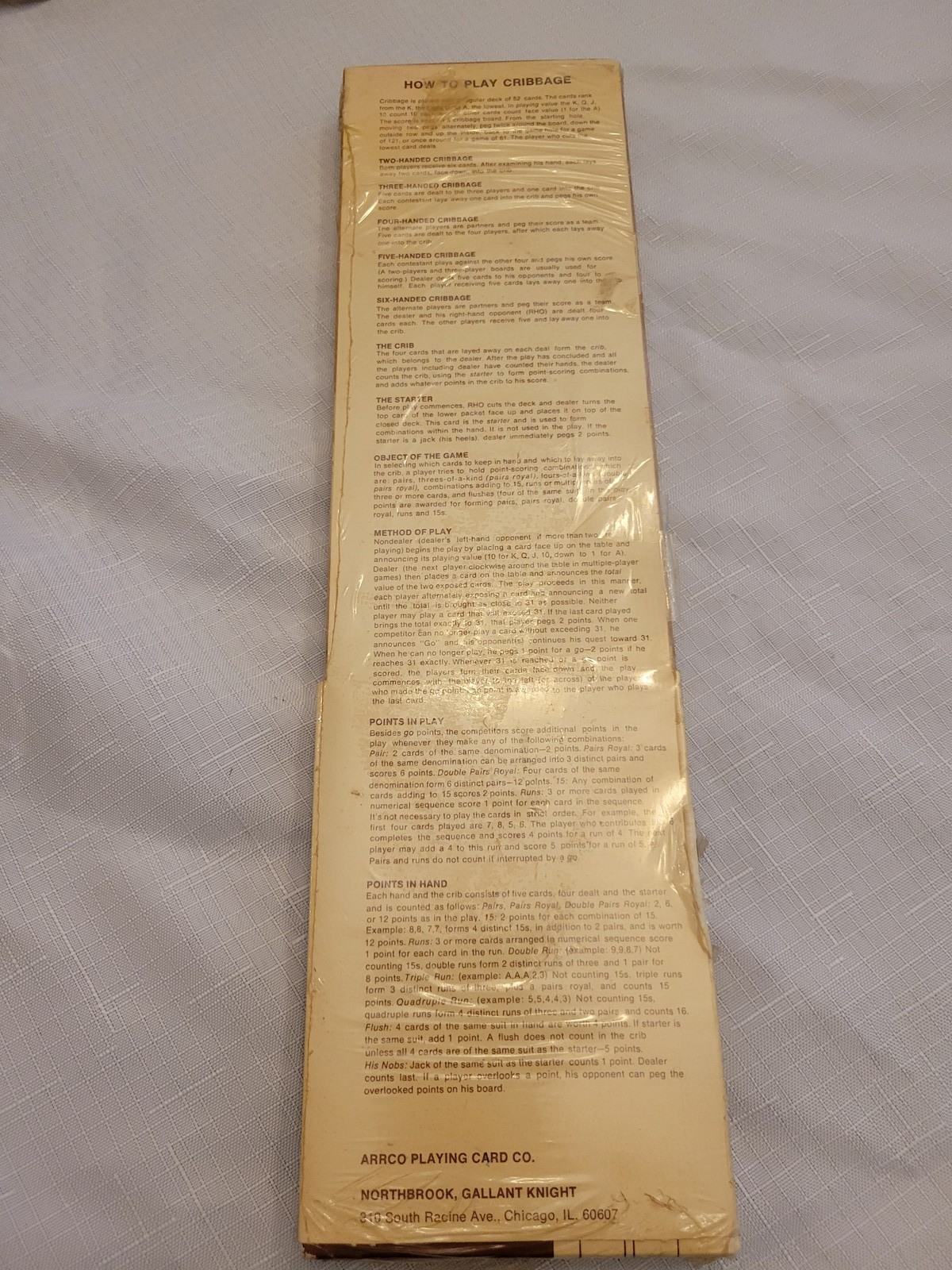 Gallant Knight TRAK 2 Cribbage Board with Pegs – New Sealed Wooden Game USA