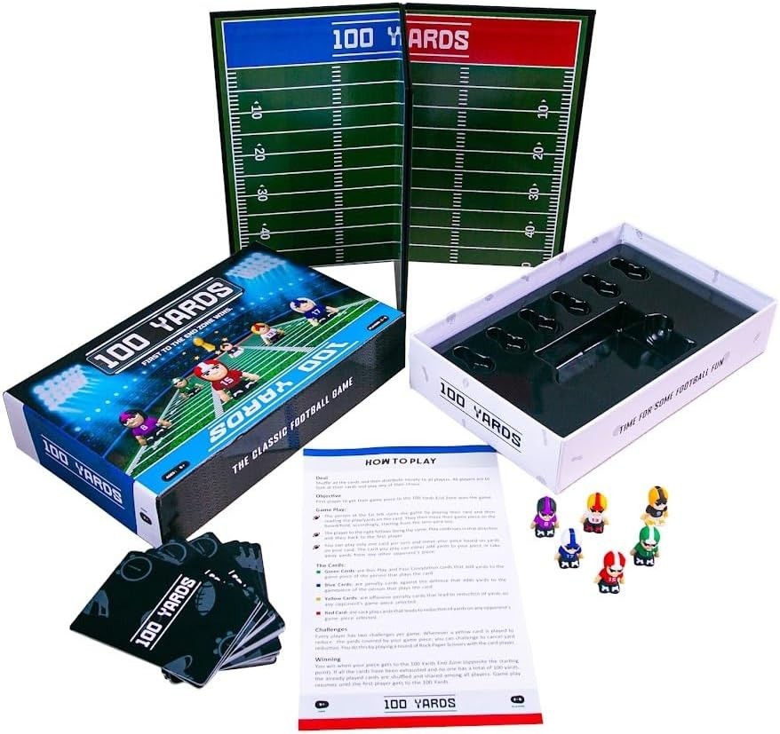 100 Yards Football Board Game | 2 to 6 Players | School, Birthday for Kids | Cla