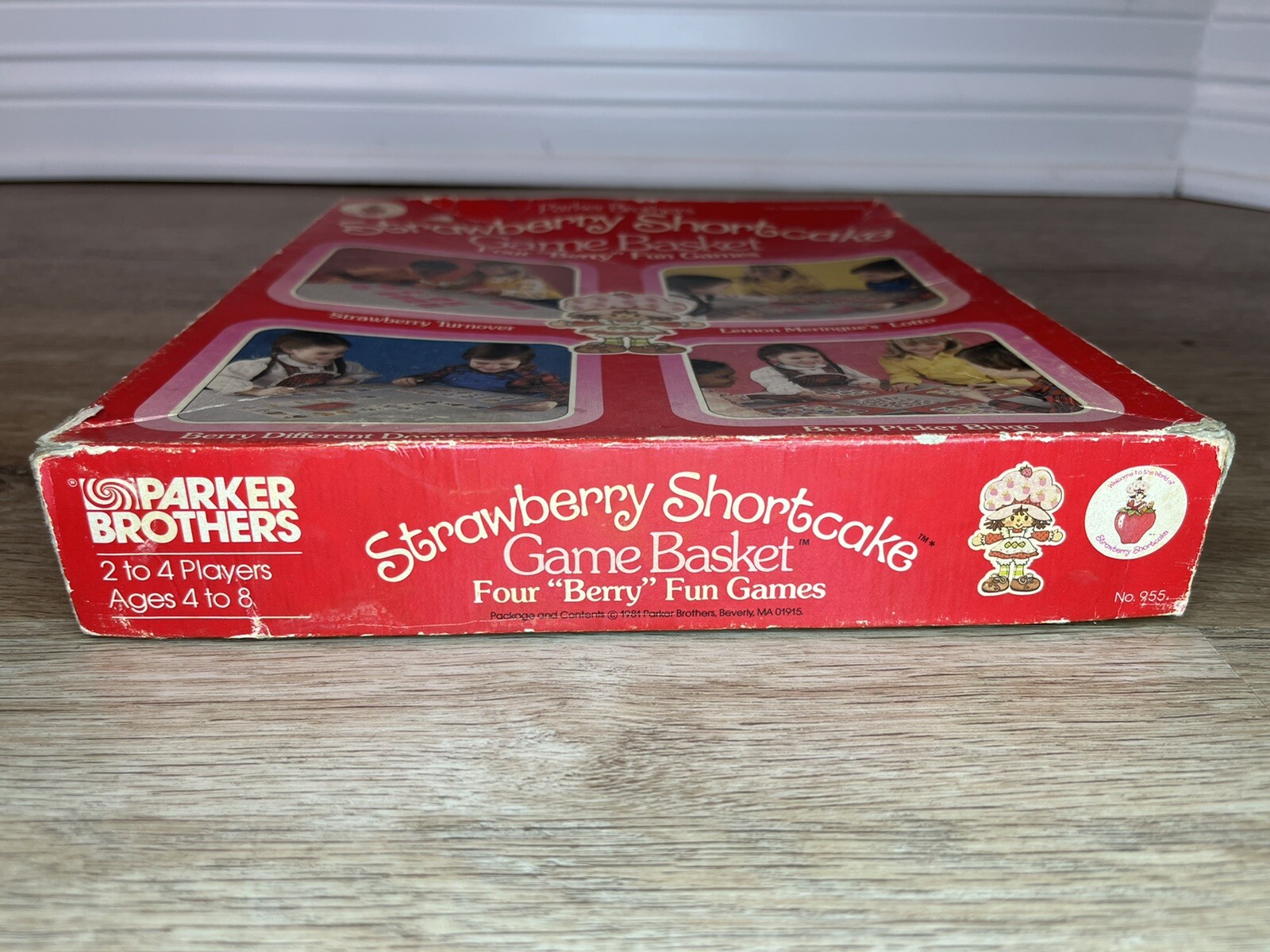 Vintage 1981 Stawberry Shortcake Game Basket Four “Berry” Fun Games Parker Bros