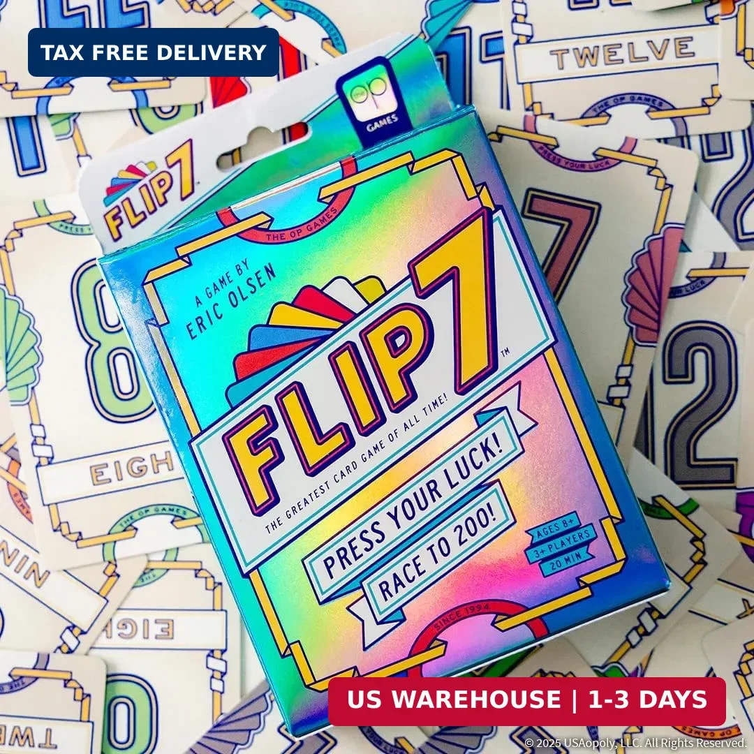 USAOPOLY Flip 7, The Ultimate Blend of Press Your Luck & Strategy, Fast-Paced Ad